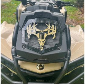 Deer and Skull Radiator cover fits Can Am Outlander Max XMR 450 570 650 850 1000 - Your Color Choices