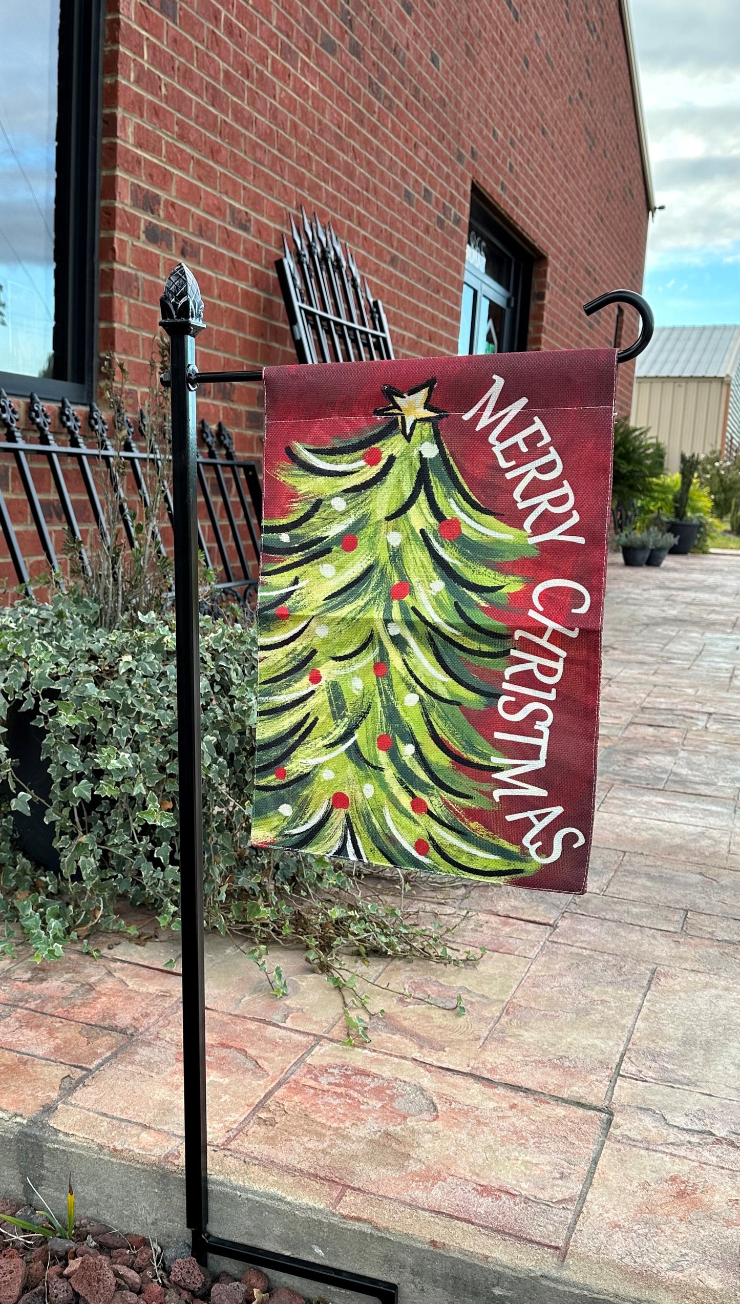 Garden Flag Holder Very Sturdy Powder Coated your color choice- Choose your topper-Choose your display