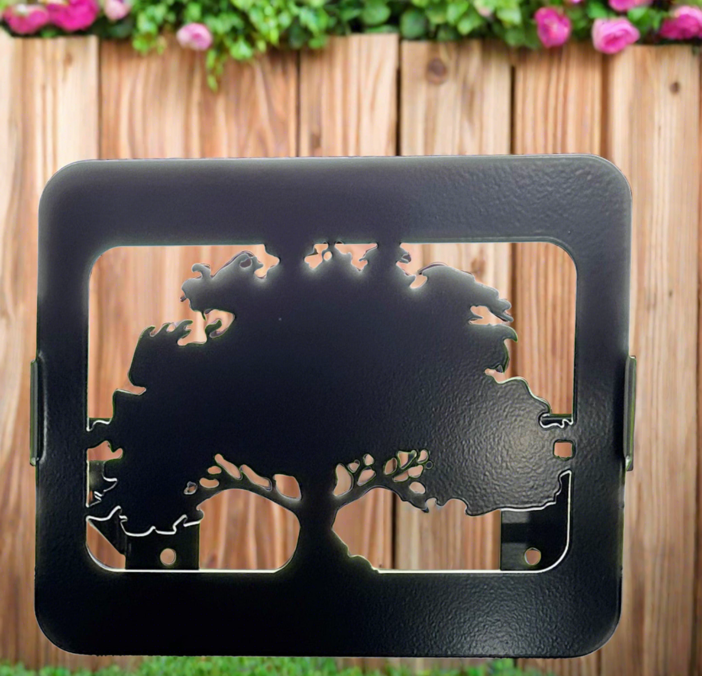 Custom Water Hose Hanger, Custom Garden Hose Holder, Oak Tree Design, Your Color Choice, Post Mount or Wall Mount, Your Choice