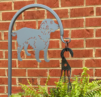 Dachshund Shepherd Hook- Your Color Choice (Powder Coated Finish- Choose from Four Display Options- With or without Name/Text