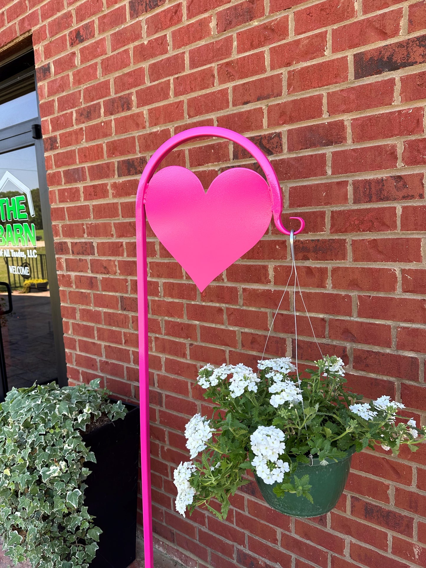 Heart Shepherd Hook- Wedding, Housewarming, Anniversary gift -with or without Your custom text cut out of heart