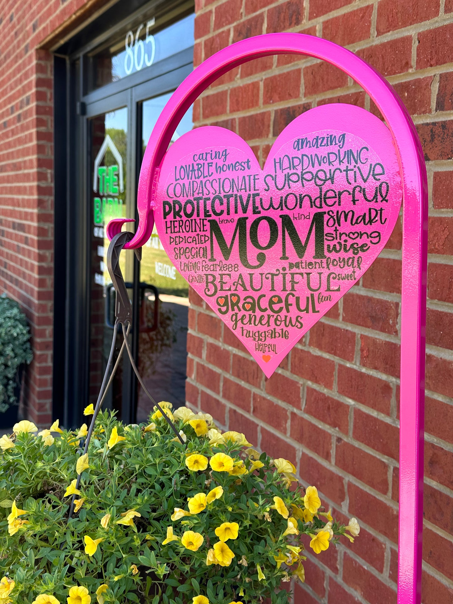 Heart Shepherd Hook-Gift- with Message for Mom, Sister, Grandma, Aunt, Daughter- Four Display choices- Your color choice