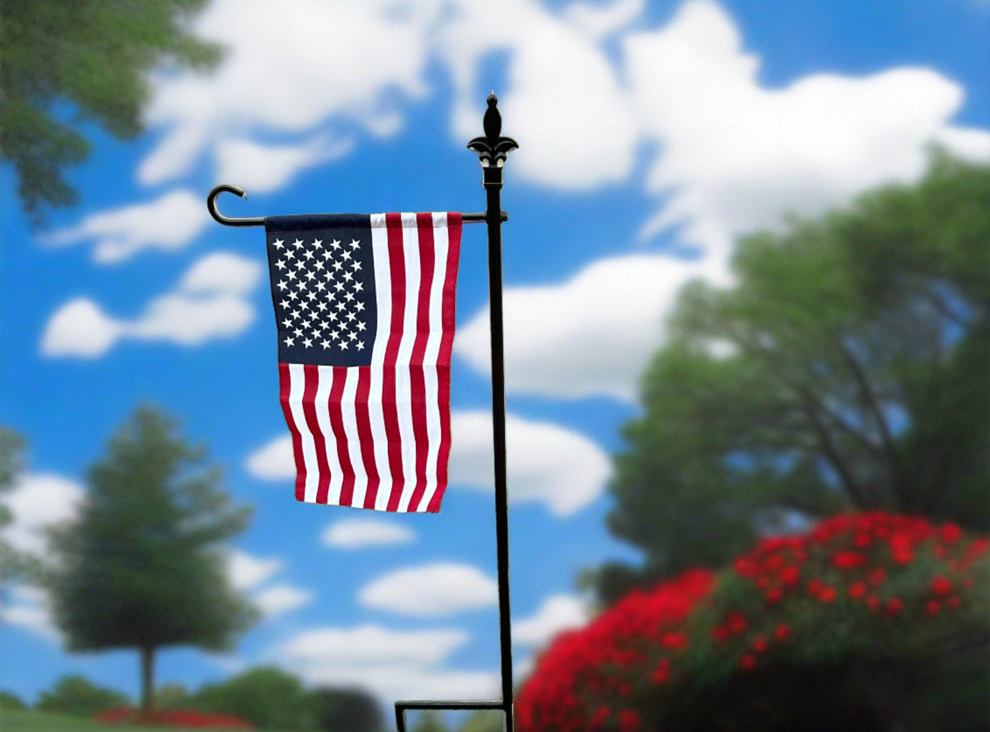 Colorful Garden Flag Holder your powder coated color choice-Your display choice-Your topper choice