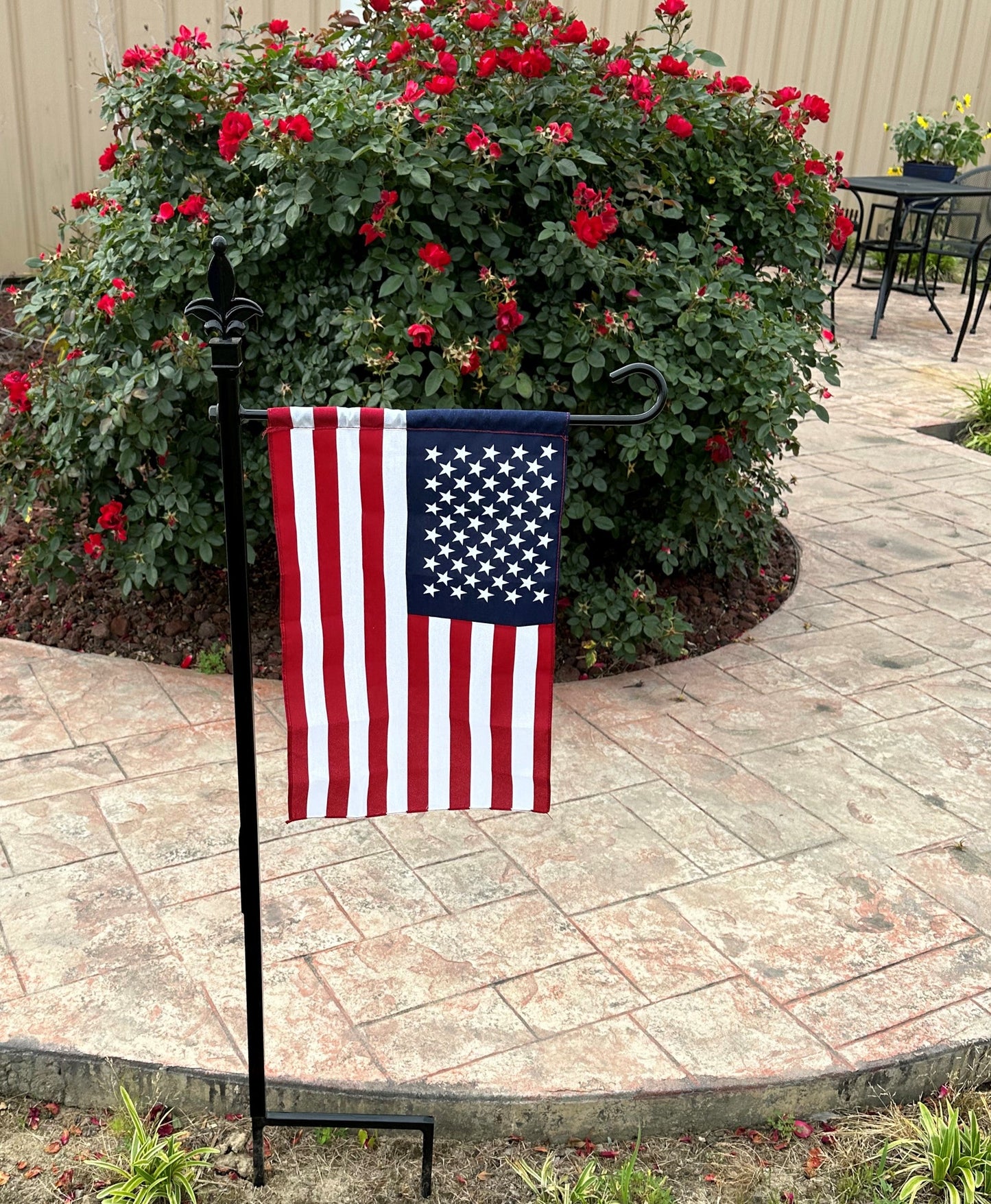 Colorful Garden Flag Holder your powder coated color choice-Your display choice-Your topper choice