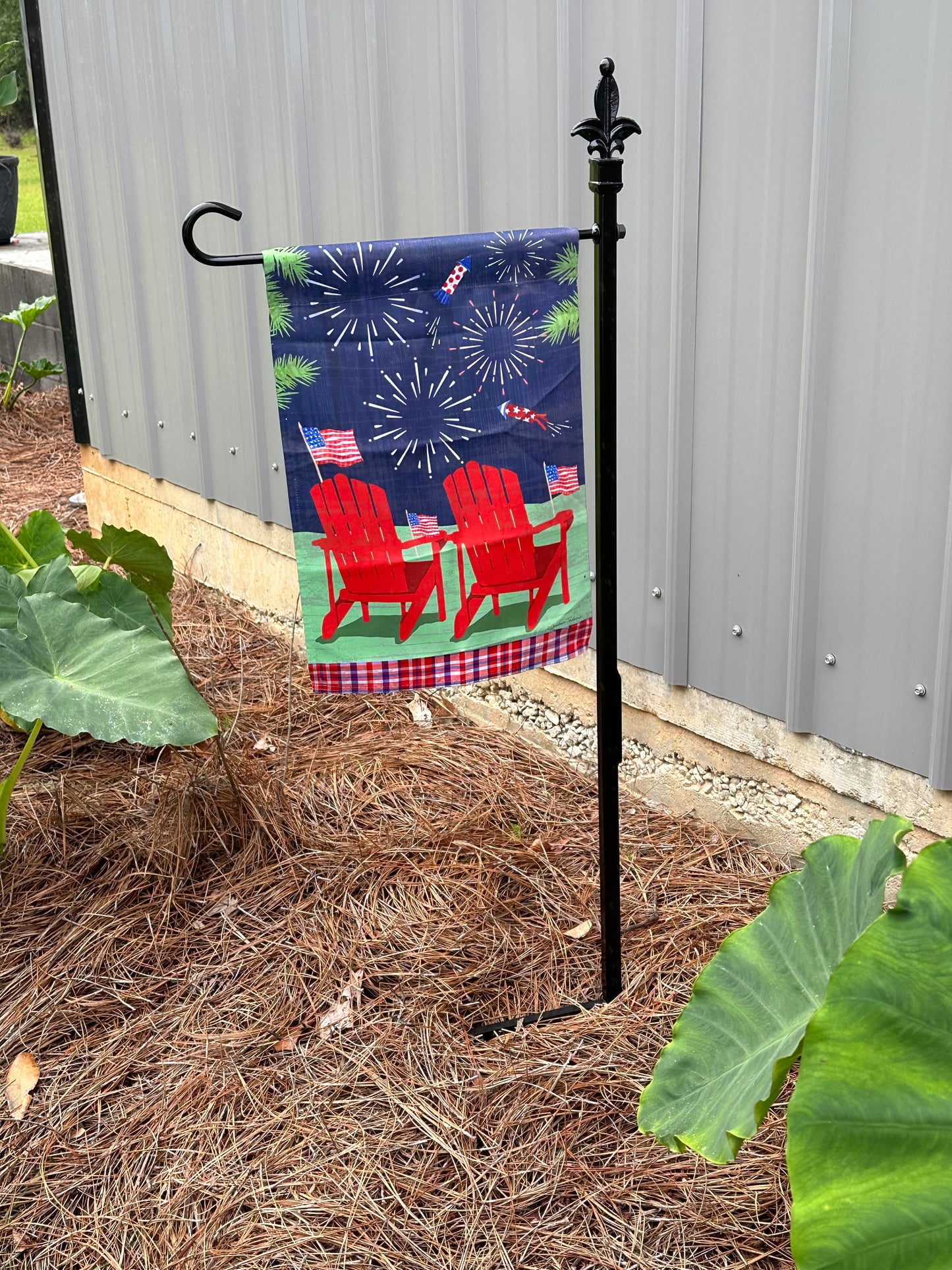 Colorful Garden Flag Holder your powder coated color choice-Your display choice-Your topper choice