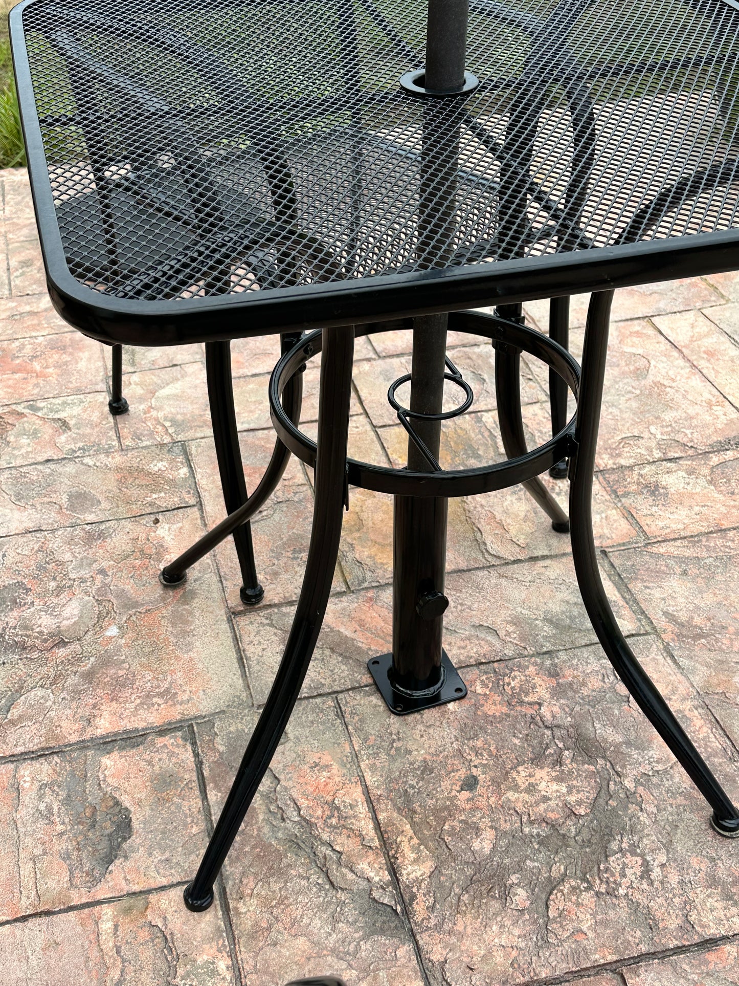 Patio Umbrella Holder, Heavy Duty Steel Umbrella Base, String Lights Post holder- Flag Holder- Your color choice