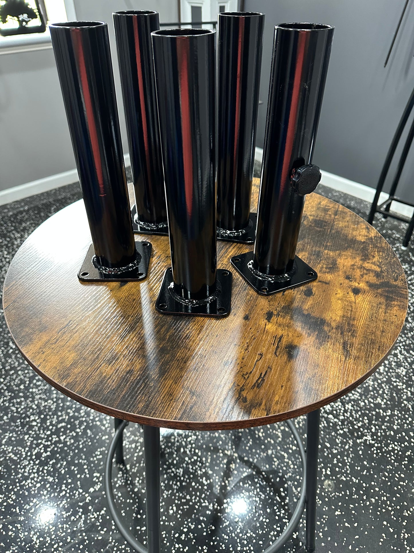 Patio Umbrella Holder, Heavy Duty Steel Umbrella Base, String Lights Post holder- Flag Holder- Your color choice