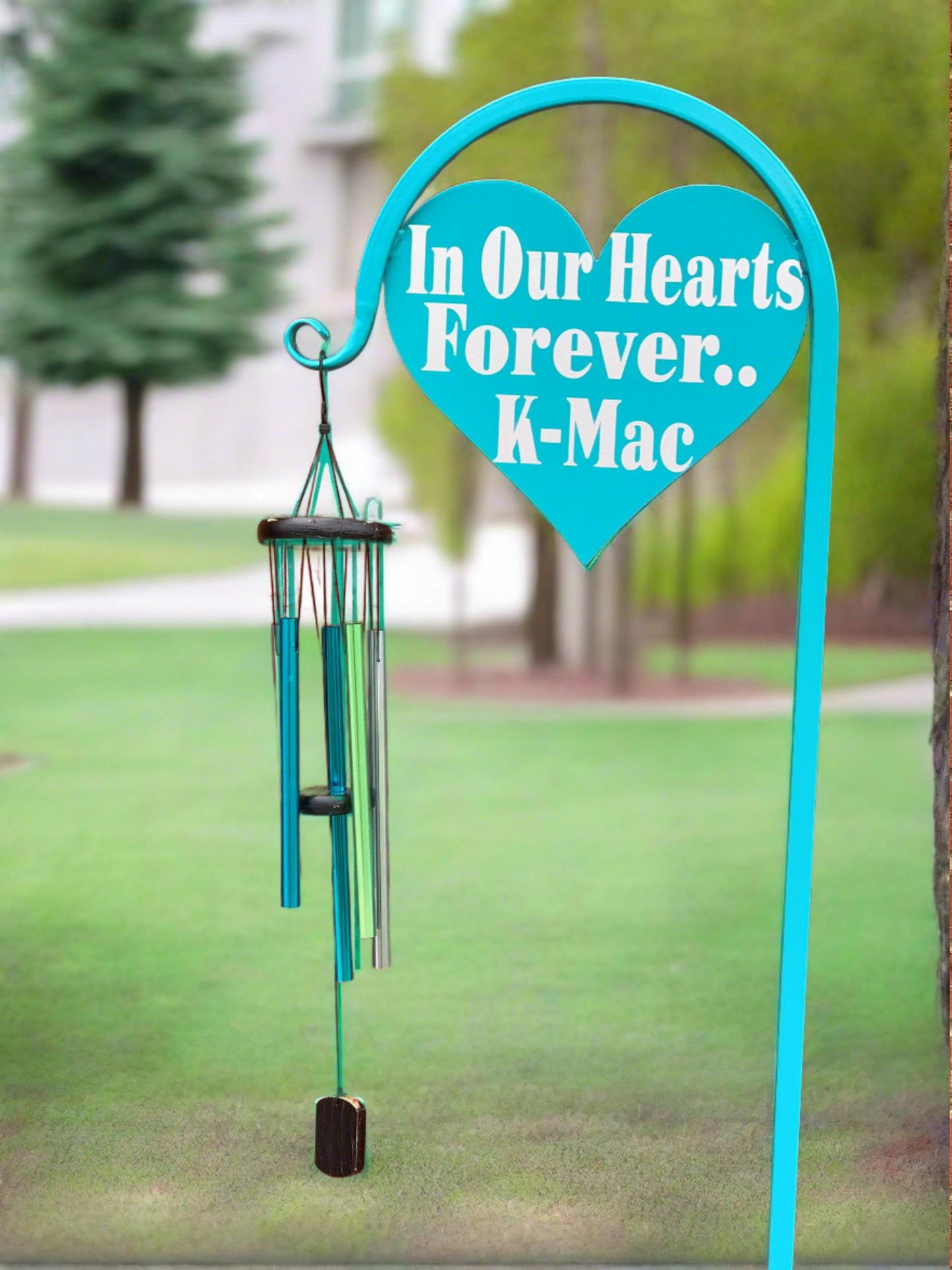 Heart Shepherd Hook- Memorial-Gravesite Display-with or without custom message