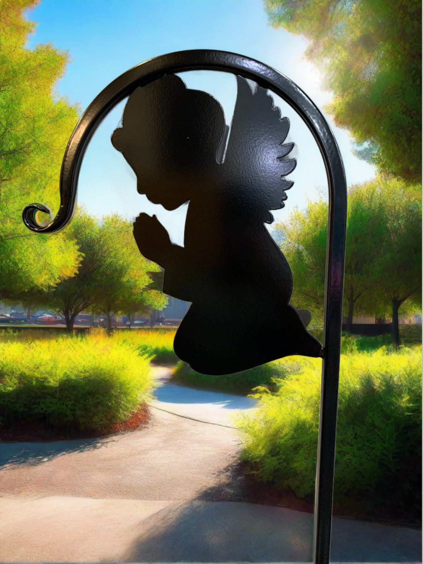 Angel Shepherd Hook- Memorial Hanger Grave Site Memorial