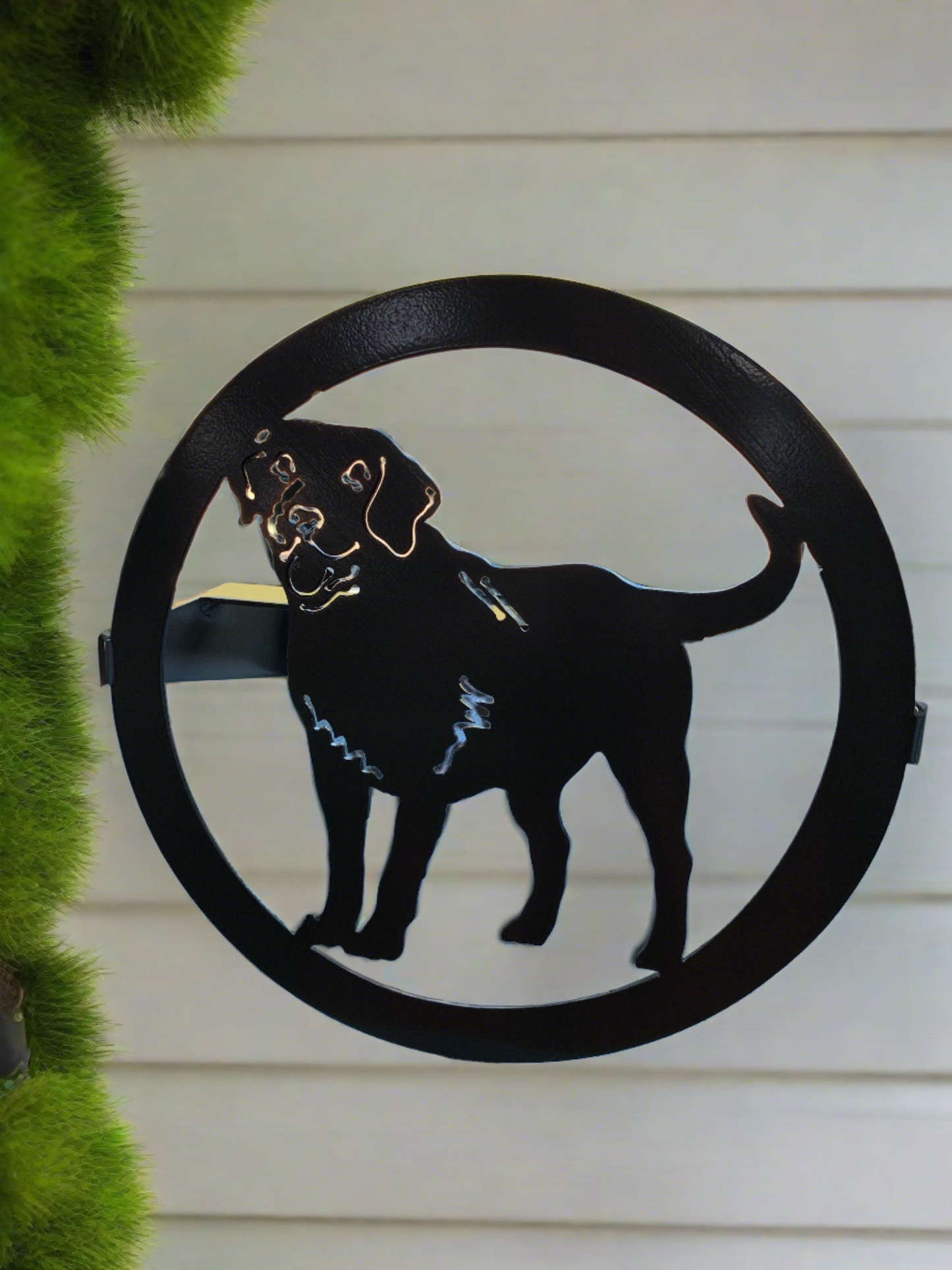 Water/Garden Hose Holder/Hanger with Lab- Your color choice -Two mounting options