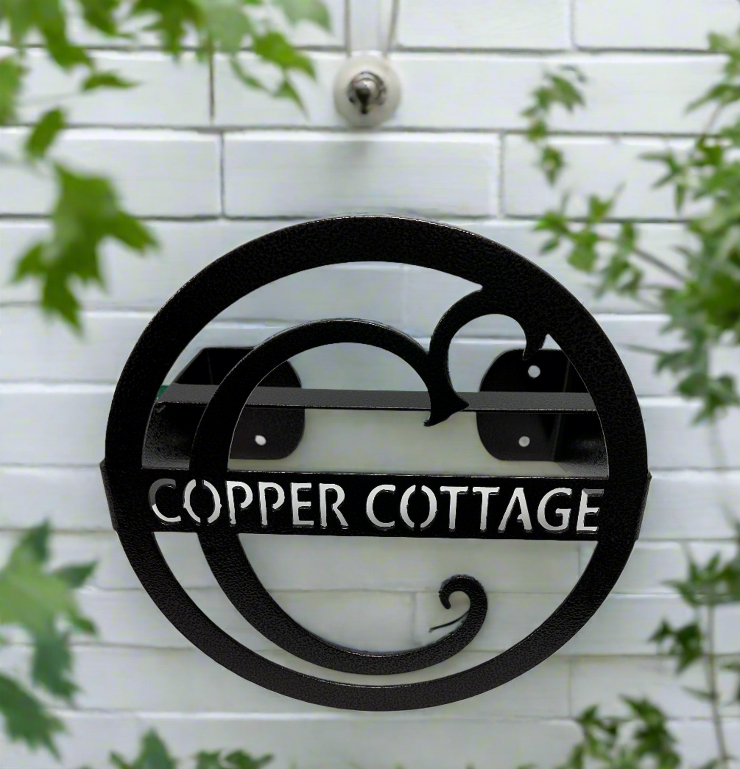 Custom Water Hose Holder-Choose Your Initial/Text/Color- Wall or Post Mount