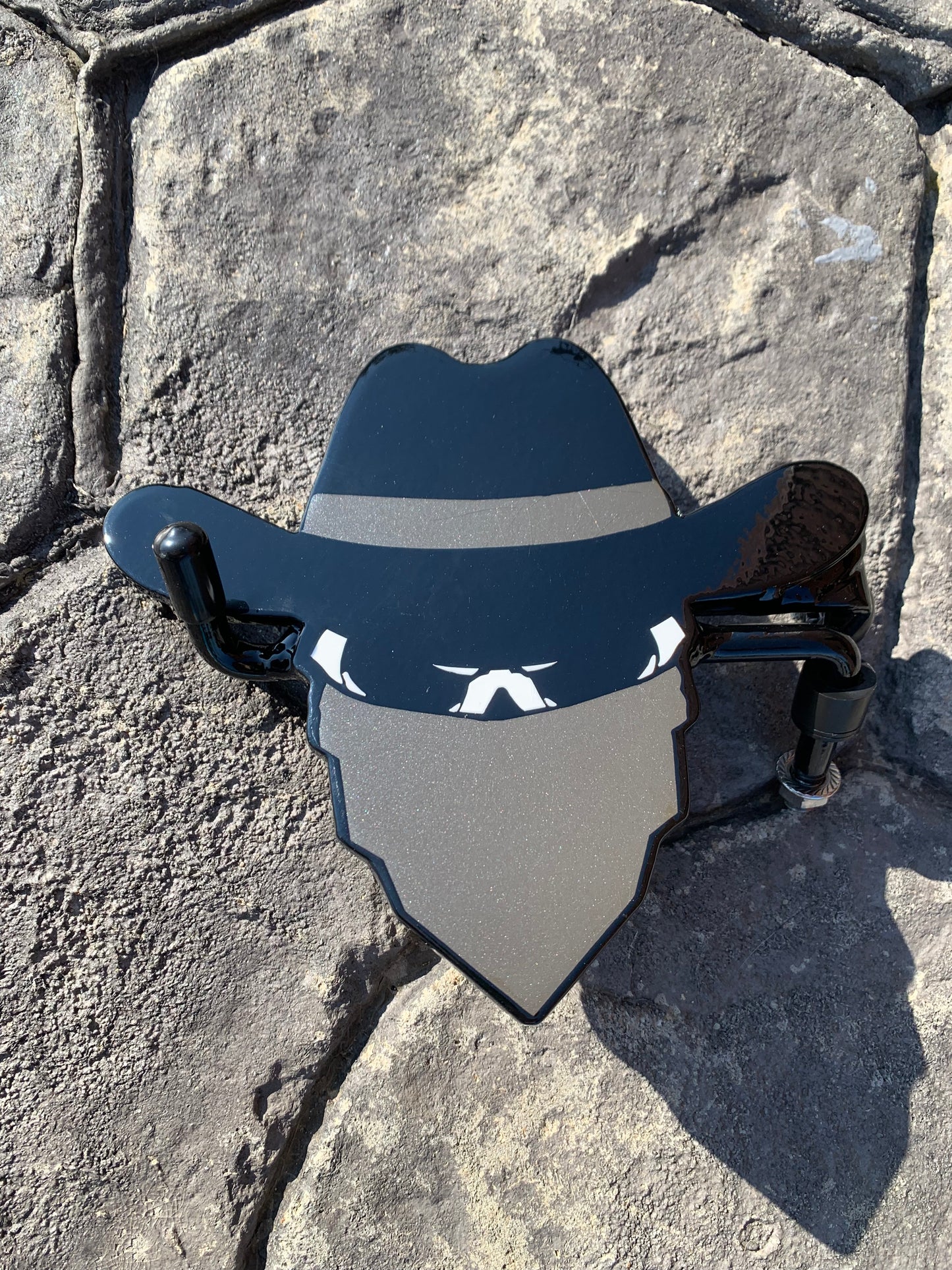 Pair of Cowboy Skull Foot Pegs- Your bandana color/style choice