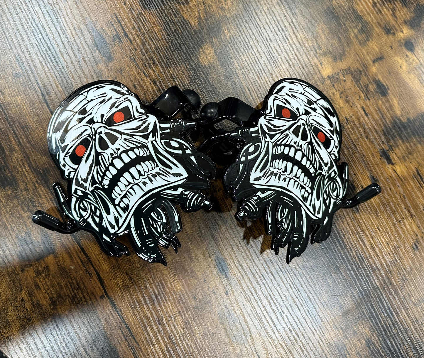 Pair of Skull Foot Pegs your color choice