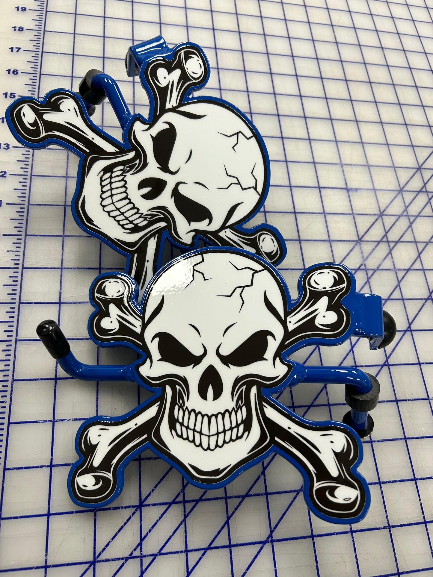 Pair of Skull and cross bones Foot Pegs your base color choice
