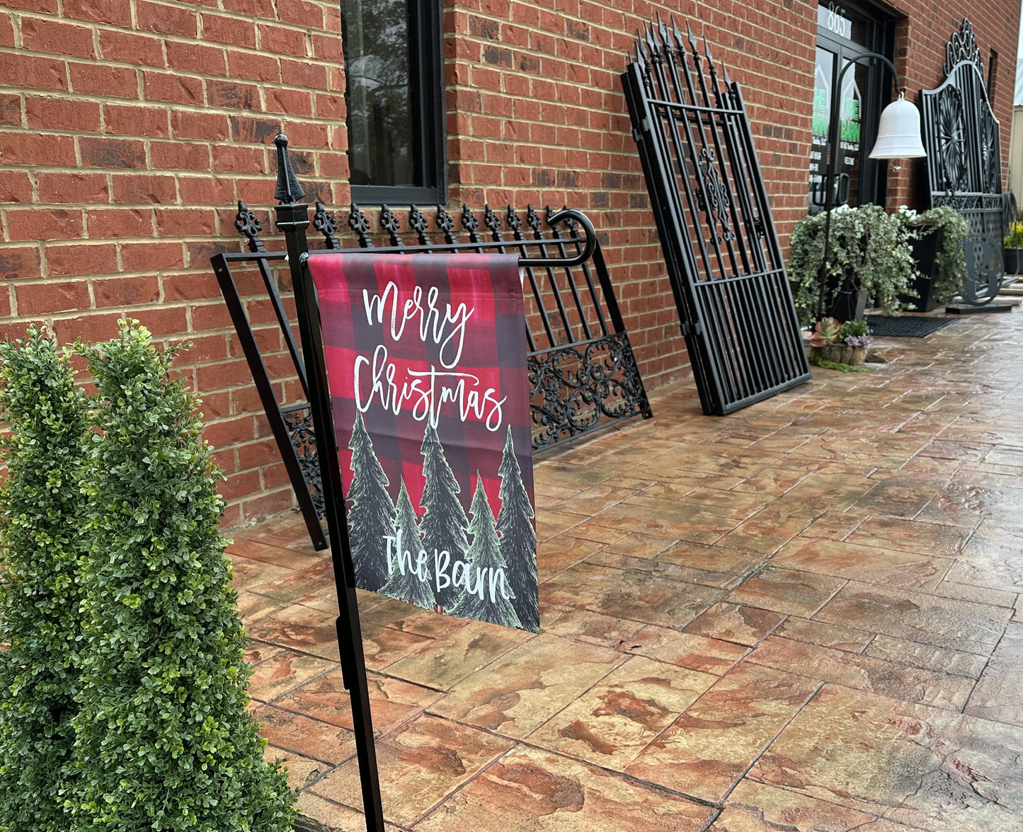 Garden Flag Holder Very Sturdy Powder Coated your color choice- Choose your topper-Choose your display