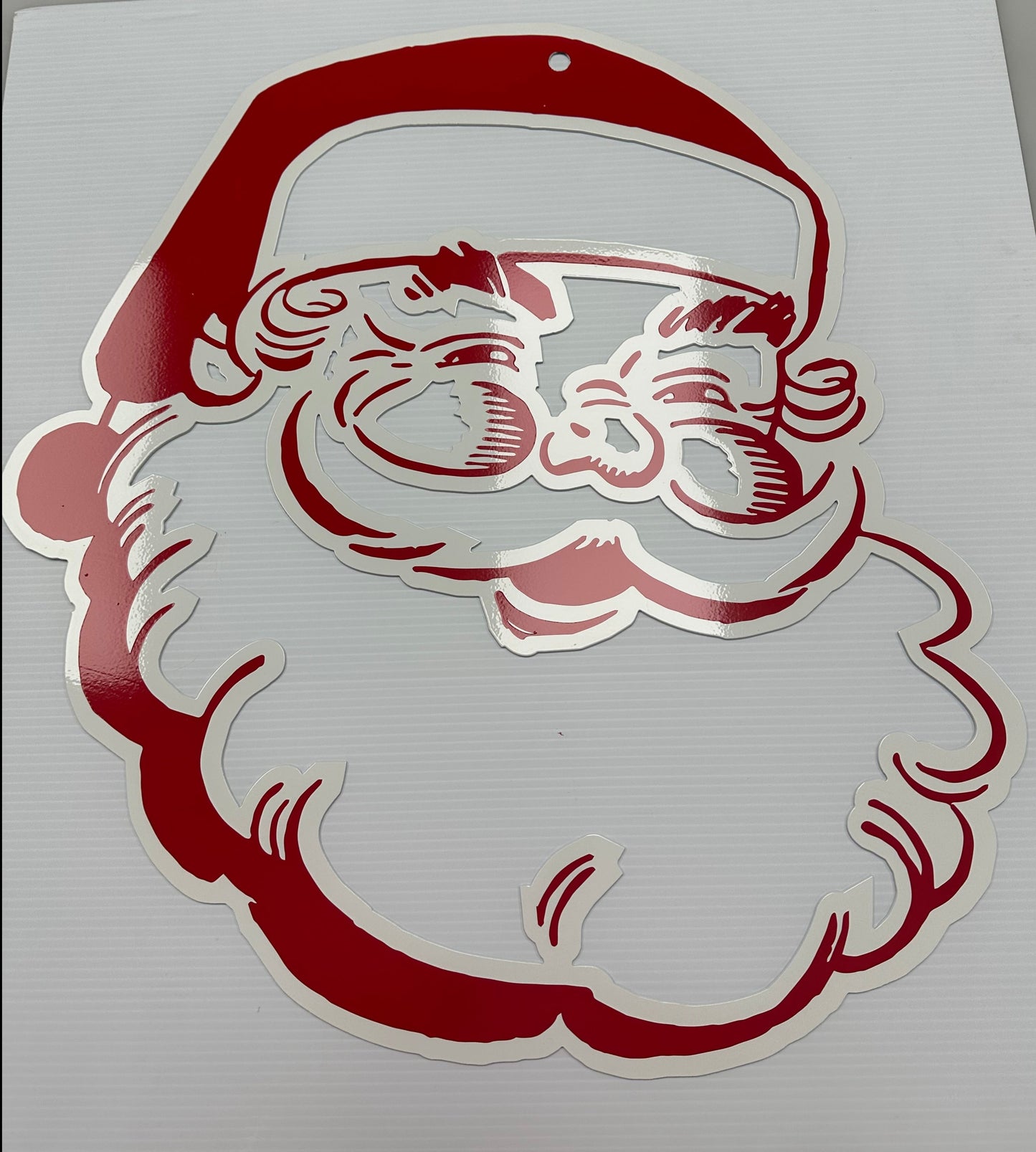Santa Door Hanger-Metal Door/Wall Hang- 23" tall x 21" wide- Use Indoors or Outdoors