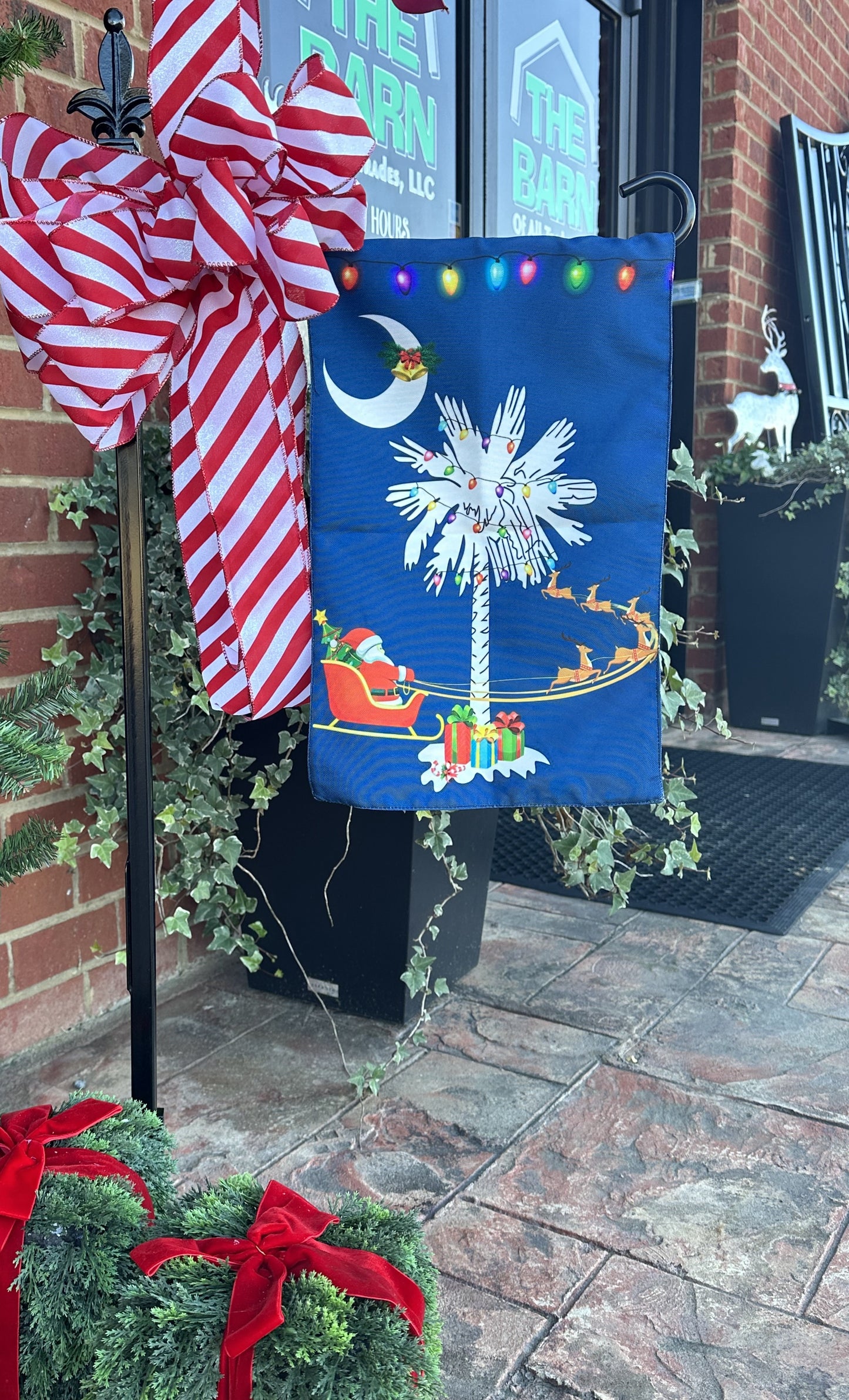 Garden Flag Holder Very Sturdy Powder Coated your color choice- Choose your topper-Choose your display
