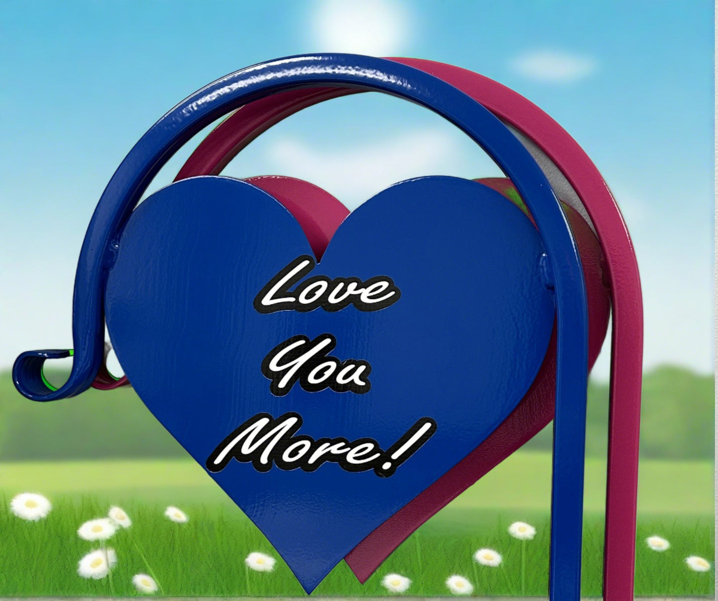 Heart Shepherd Hook- Memorial-Gravesite Display-with or without custom message