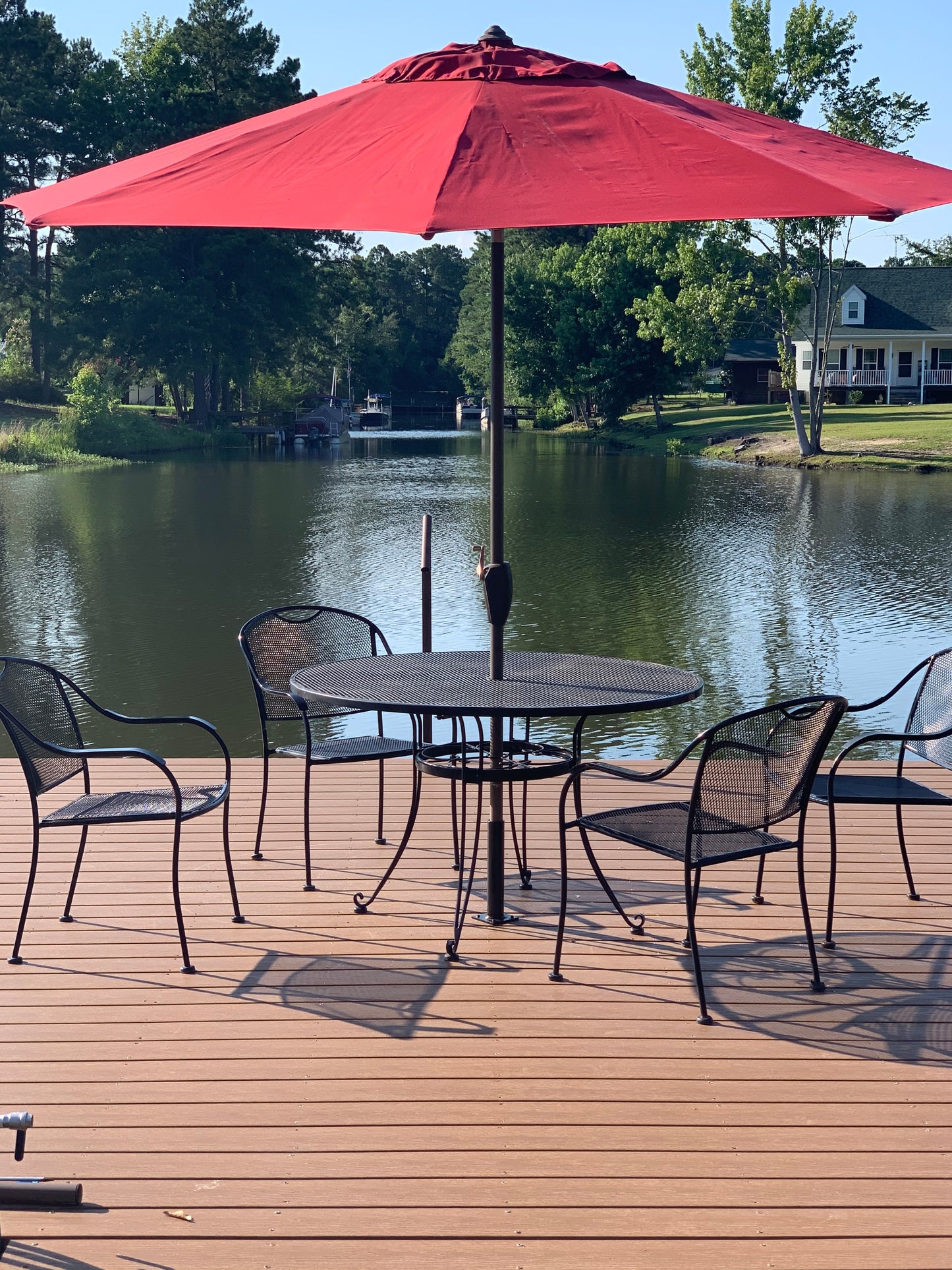 Patio Umbrella Holder, Heavy Duty Steel Umbrella Base, String Lights Post holder- Flag Holder- Your color choice