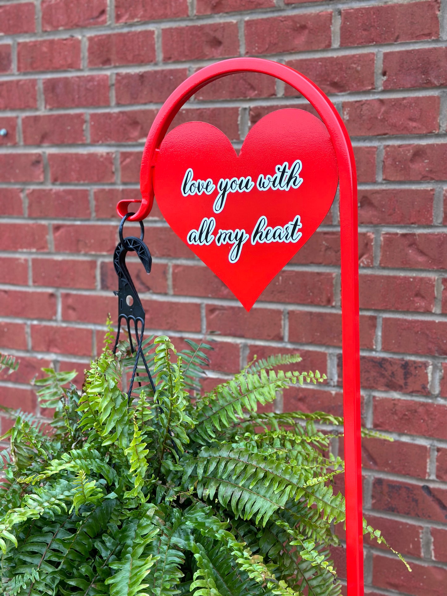 Heart Shepherd Hook- Memorial-Gravesite Display-with or without custom message