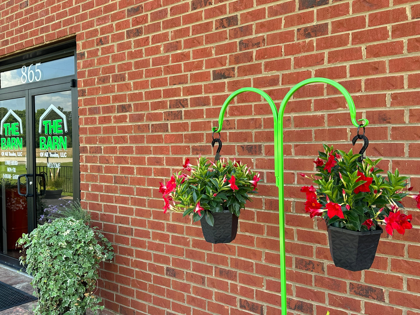 Double Shepherd Hook Metal Very Sturdy- Your color choice-Four display options- 60" tall