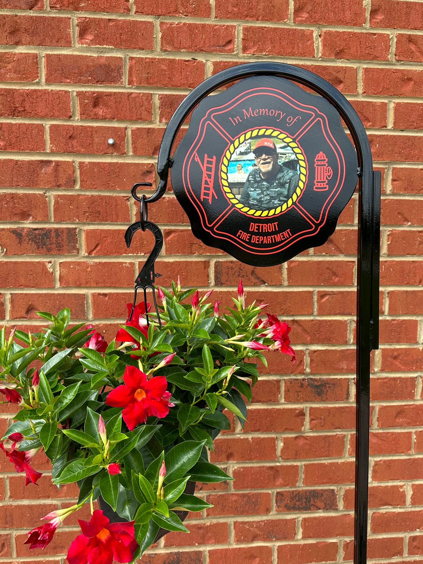 Custom- Your Design- Shepherd Hook - Powder coated Steel - Custom Memorial gift