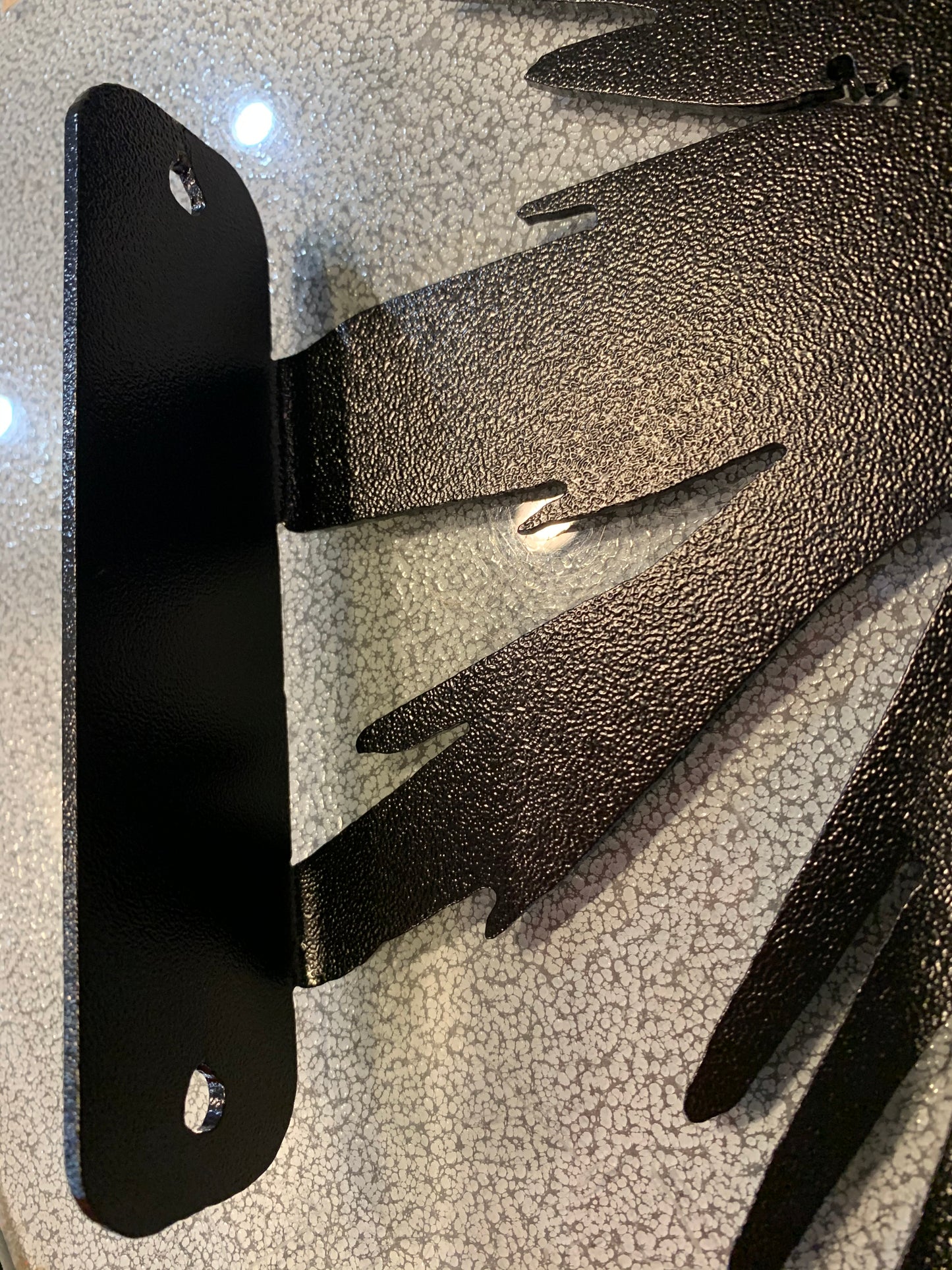 Tree and Moon Post Hang-Metal-Powder Coated Your Color Choice