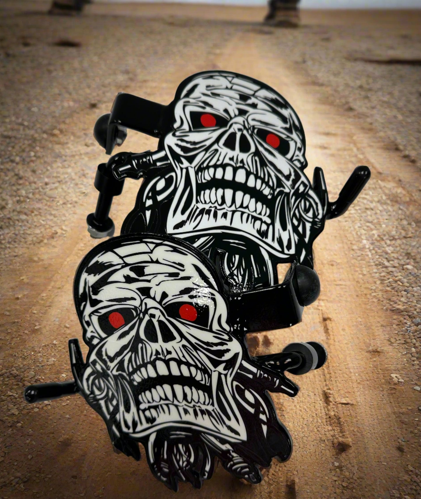 Pair of Skull Foot Pegs your color choice