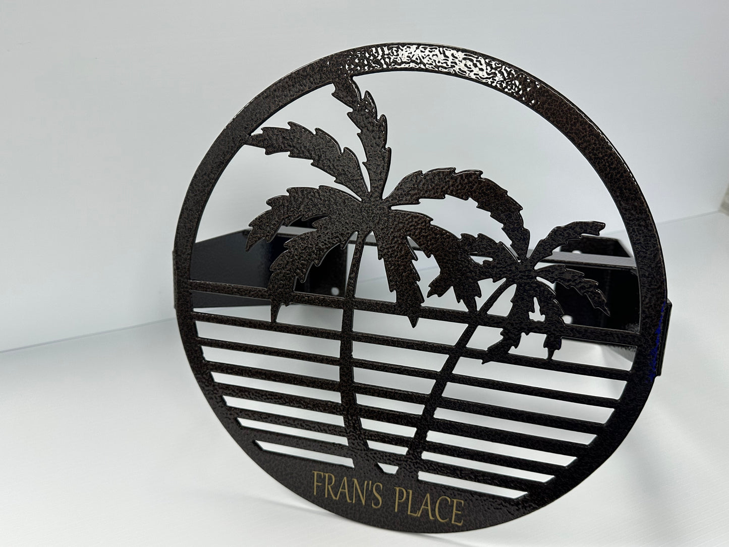 Water Hose Holder Leaning Palms-Your color choice- Your mounting choice