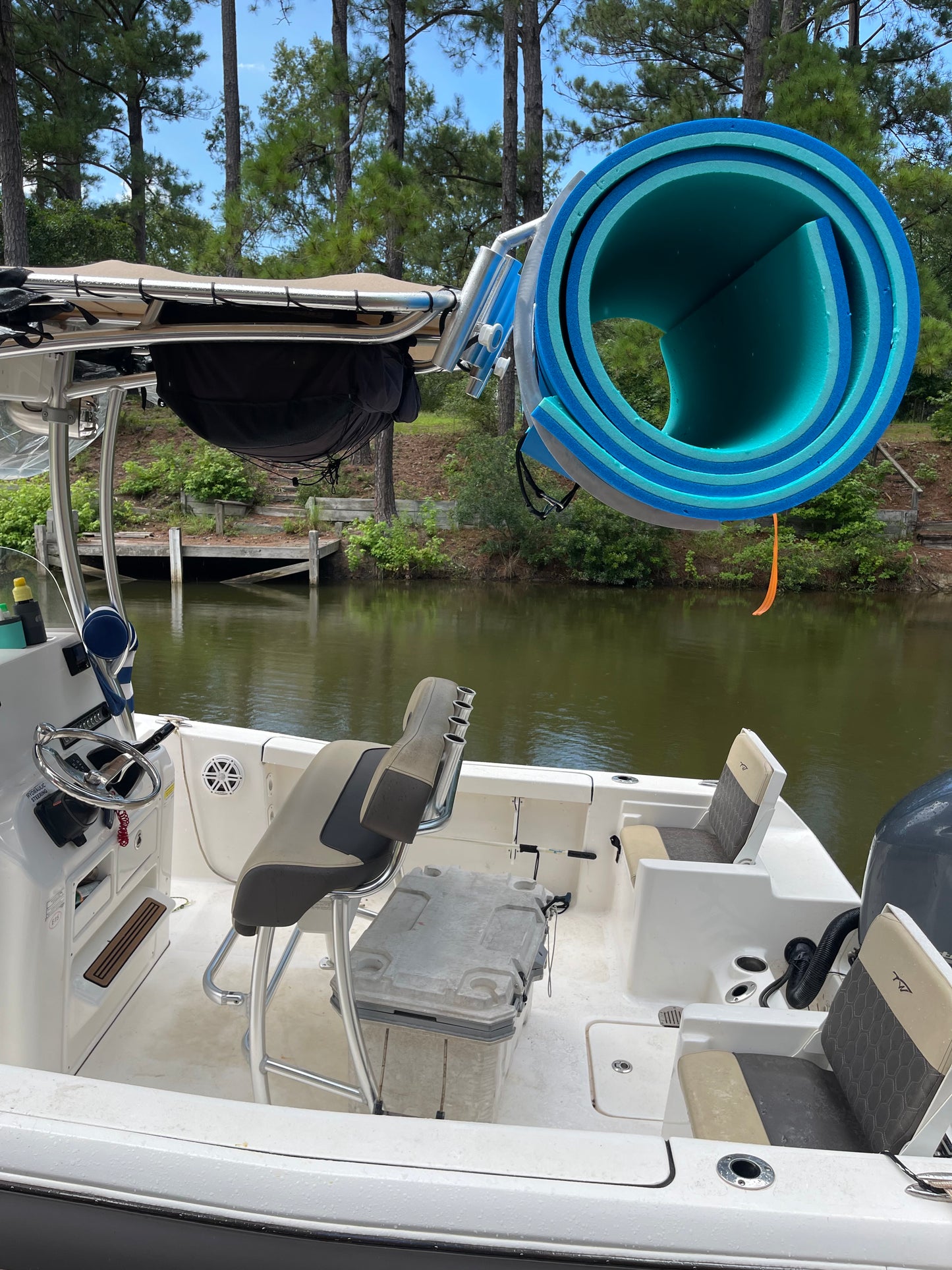 Floating Water Mat/Pad Storage/Carry Rack for Center Console Boats-Your Color Choice