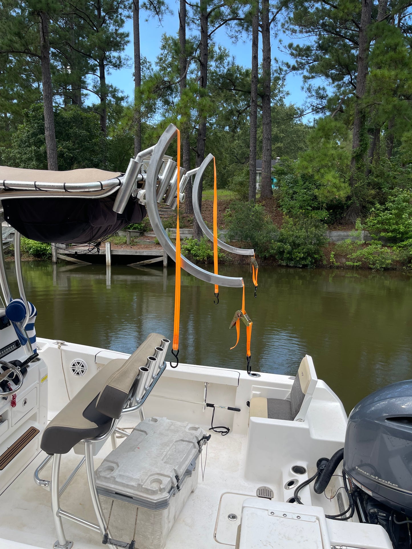 Floating Water Mat/Pad Storage/Carry Rack for Center Console Boats-Your Color Choice