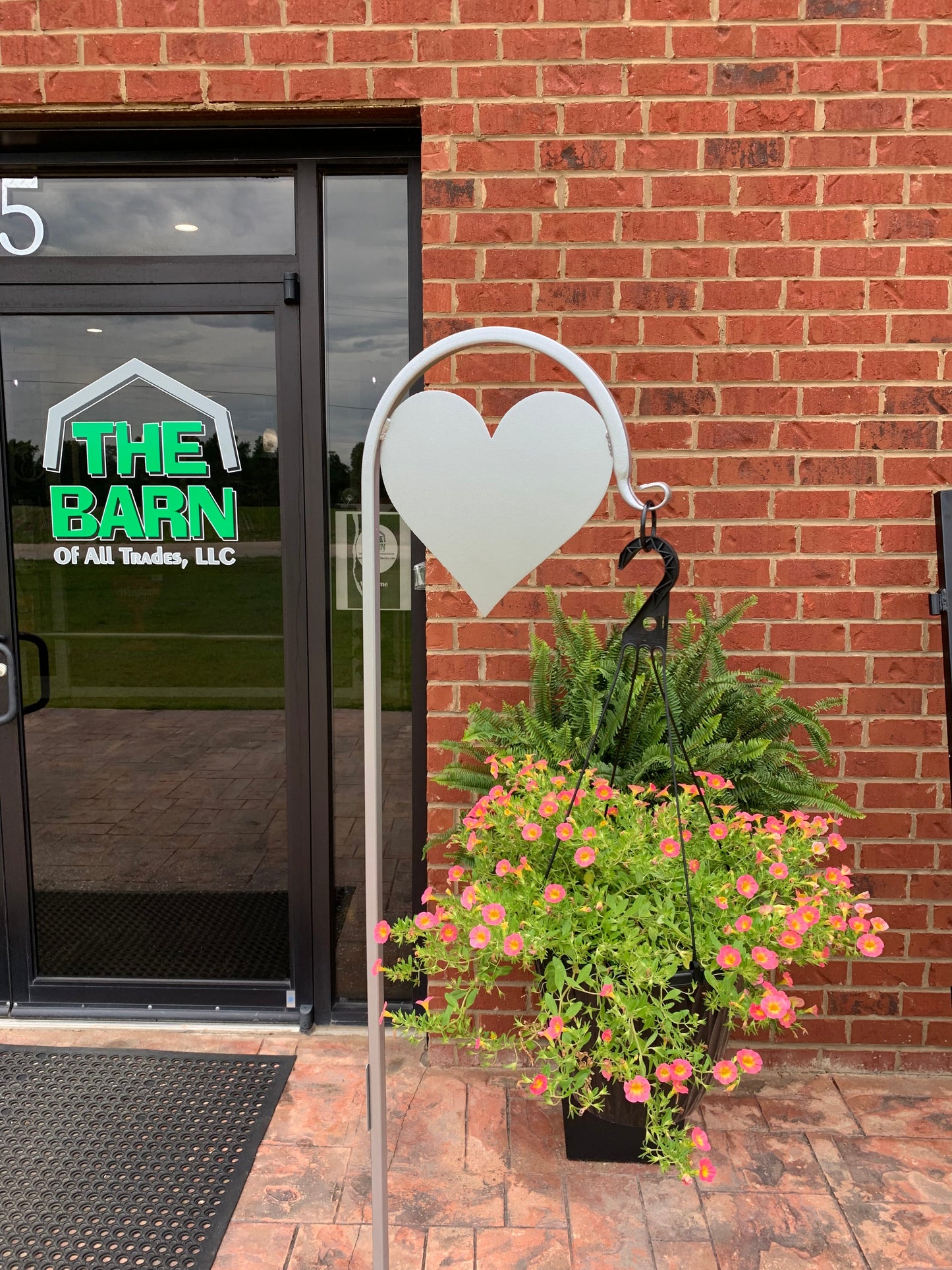 Heart Shepherd Hook- Business/Advertisement Sign Display-with or without custom message (Copy)
