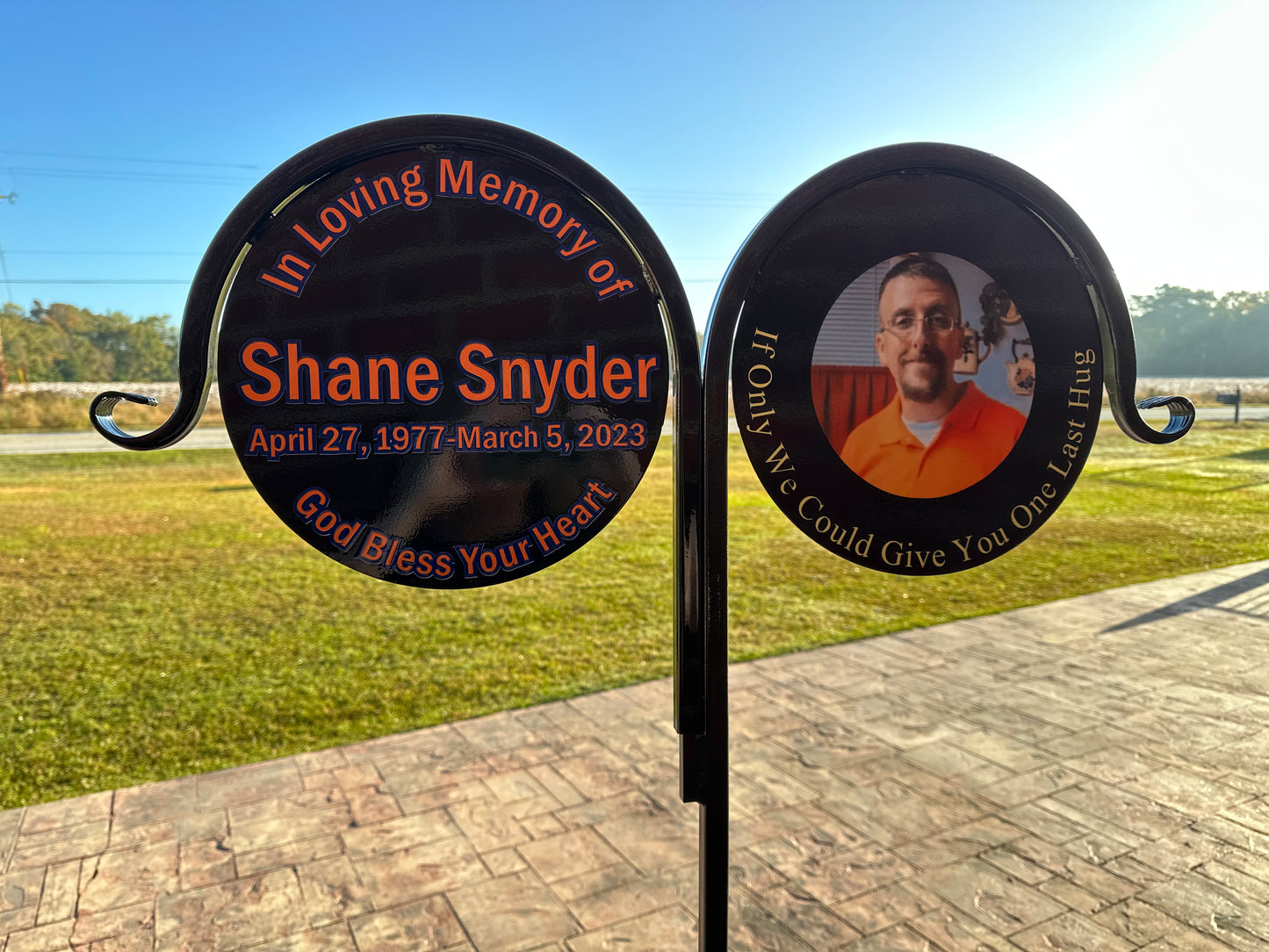 Custom- Your Design- Shepherd Hook - Powder coated Steel - Custom Memorial gift
