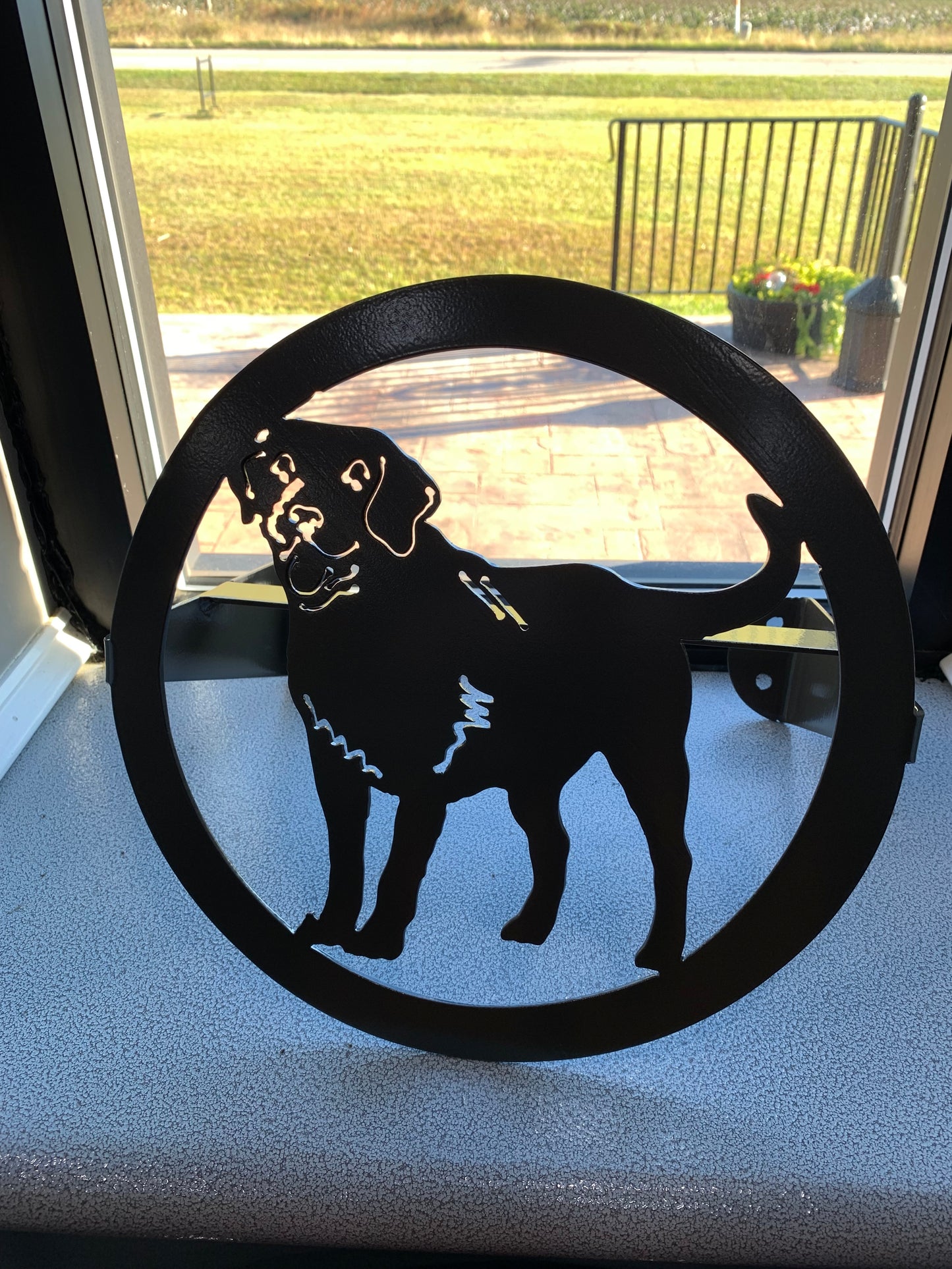 Water/Garden Hose Holder/Hanger with Lab- Your color choice -Two mounting options