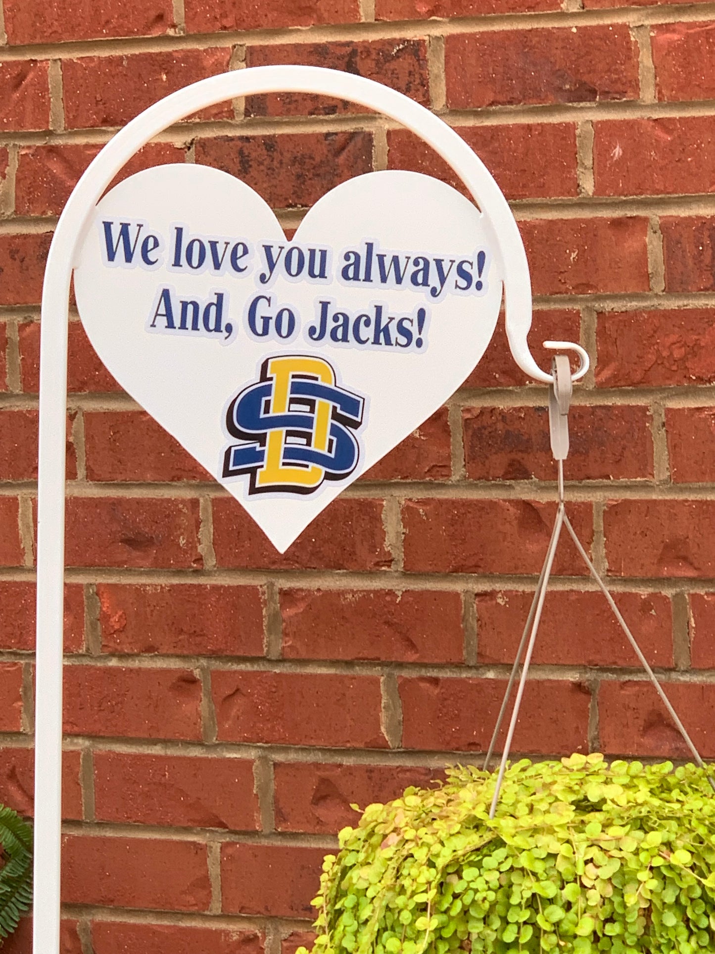 Heart Shepherd Hook- Memorial-Gravesite Display-with or without custom message