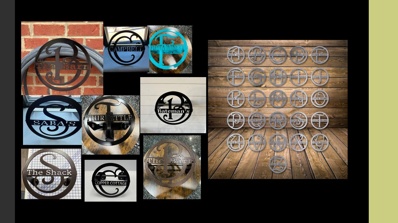 Custom Water Hose Holder-Choose Your Initial/Text/Color- Wall or Post Mount