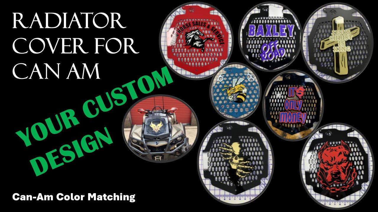 CREATE YOUR OWN CUSTOM- Cover for Radiator fits Can Am Outlander Max XMR 450 570 650 850 1000