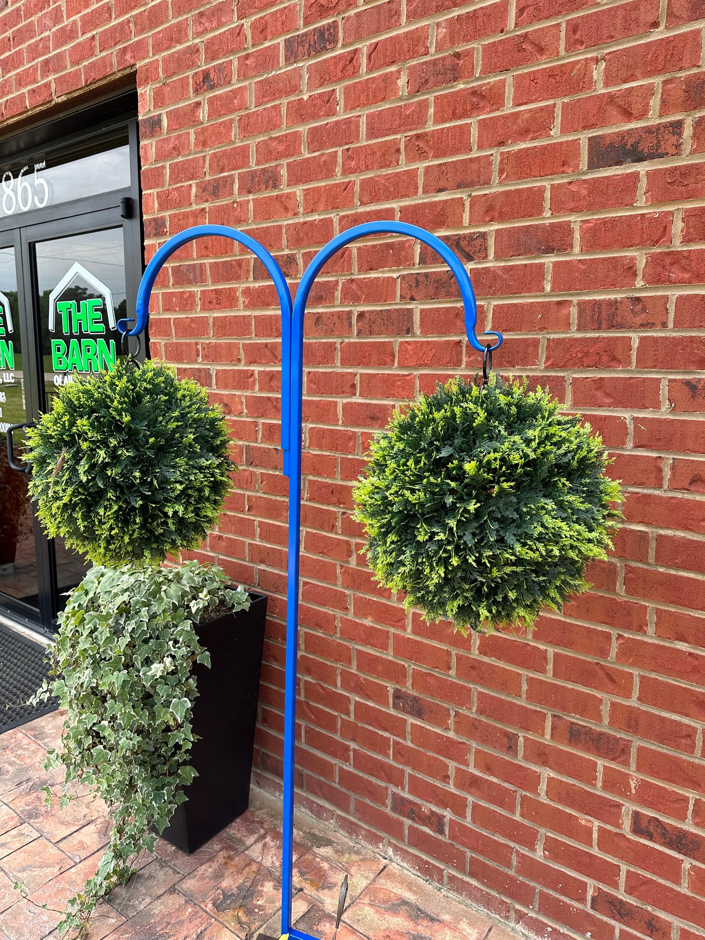 Double Shepherd Hook Metal Very Sturdy- Your color choice-Four display options- 60" tall