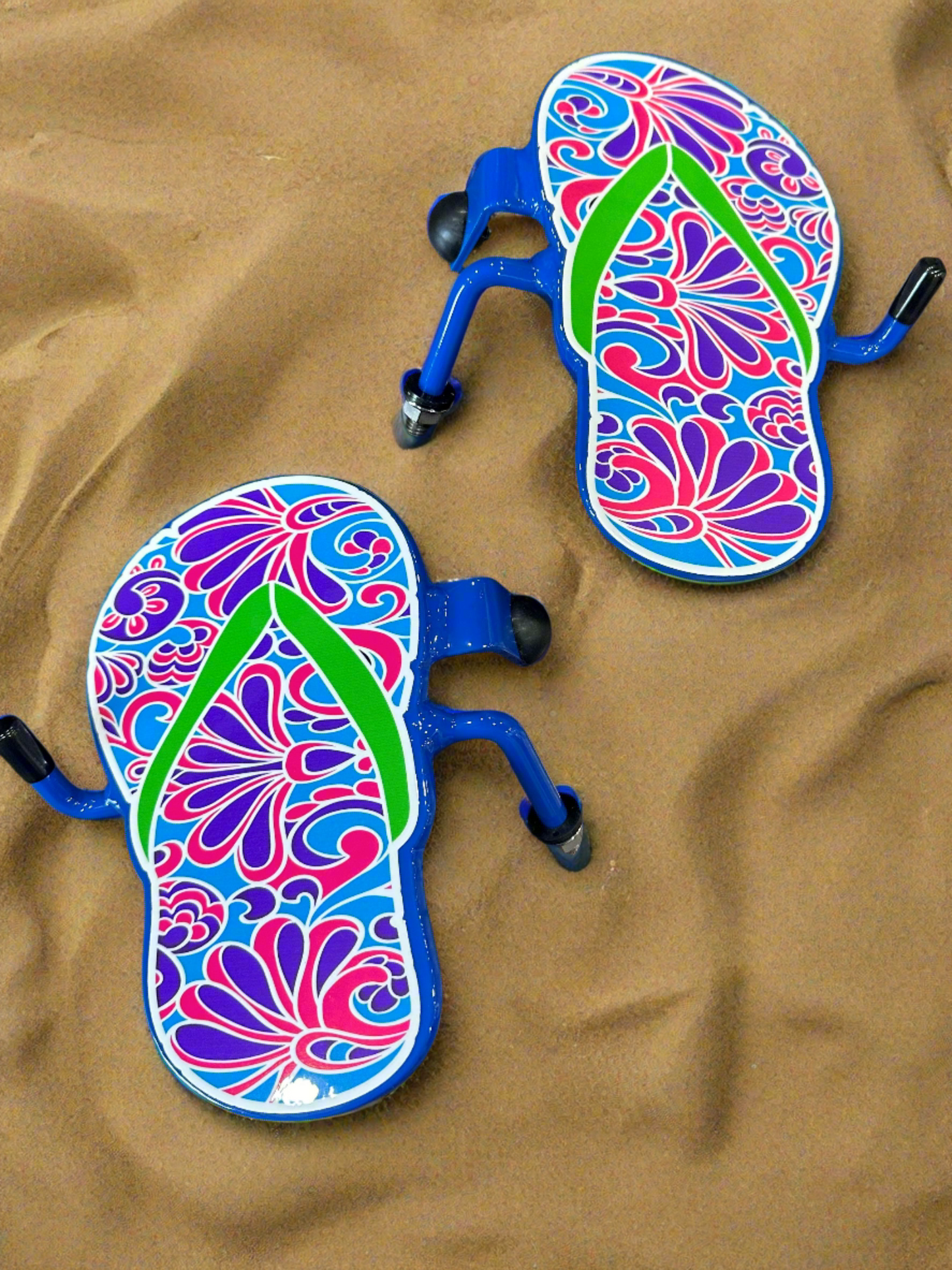 Pair of Colorful Flip Flop Foot Pegs your base color choice- your strap/thong color choice