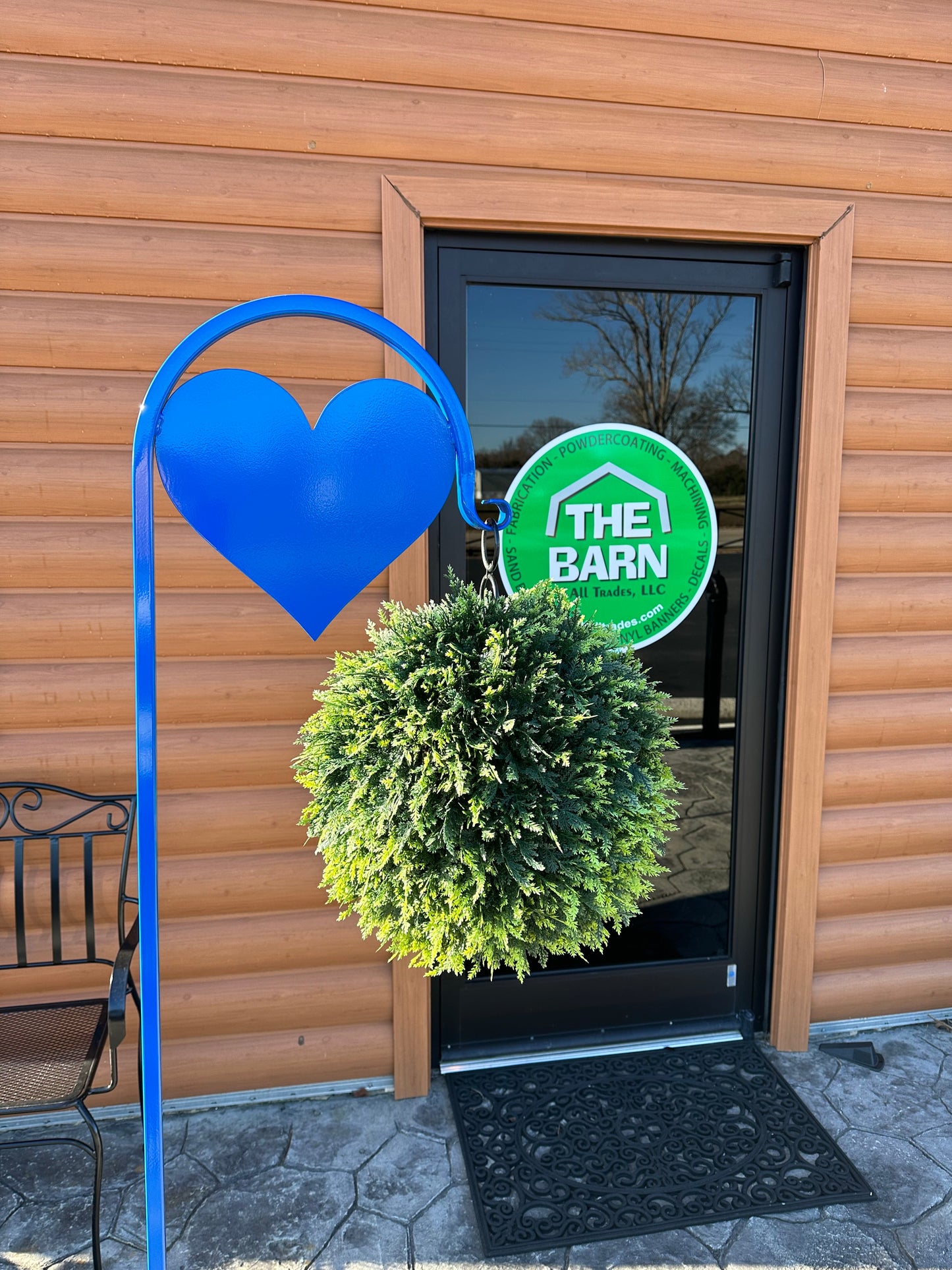 Heart Shepherd Hook- Business/Advertisement Sign Display-with or without custom message (Copy)
