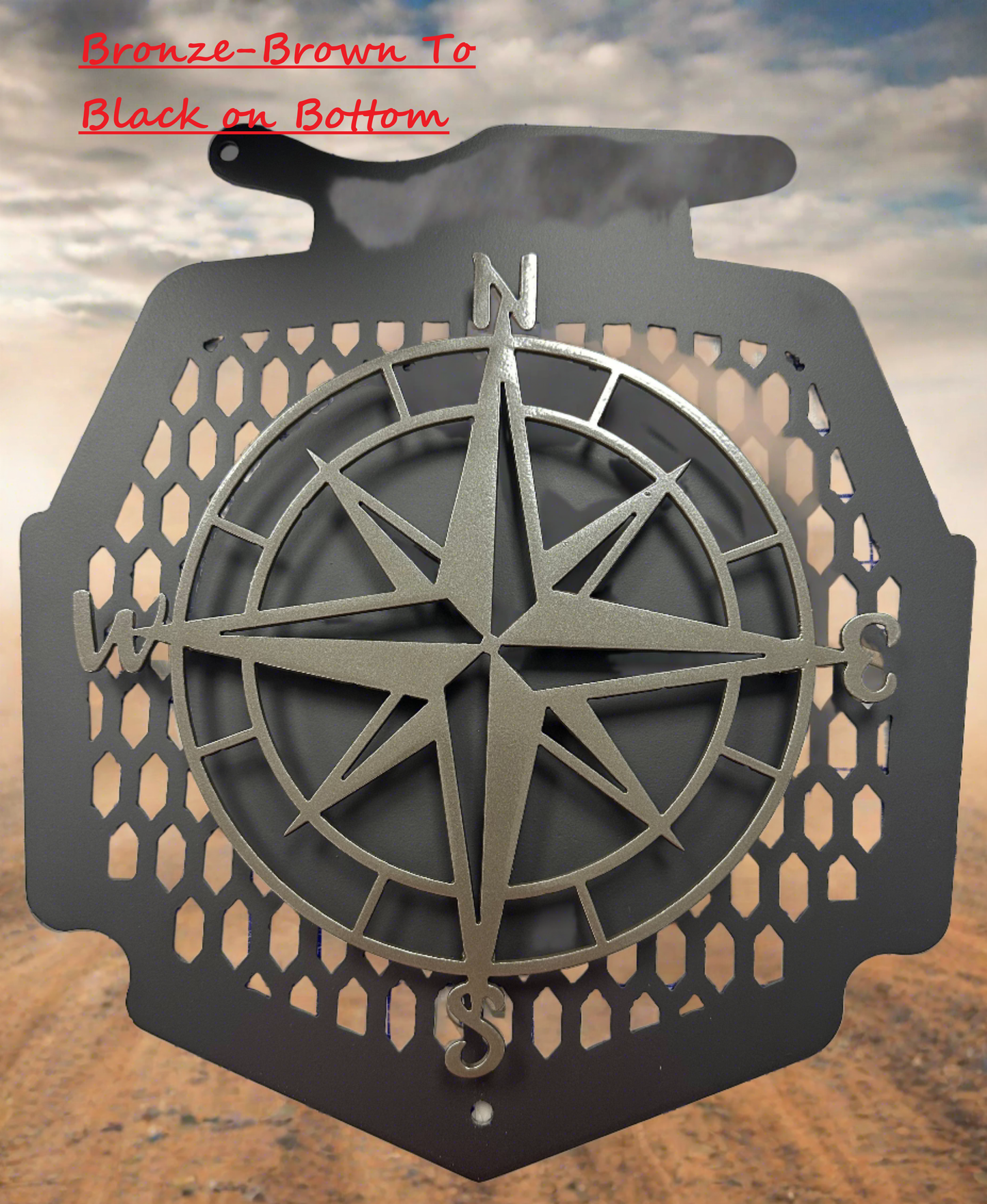 Nautical Star Compass 2 Layer-All Metal- Cover for Radiator on Can Am Outlander Max XMR 450 570 650 850 1000- Choose Your Colors