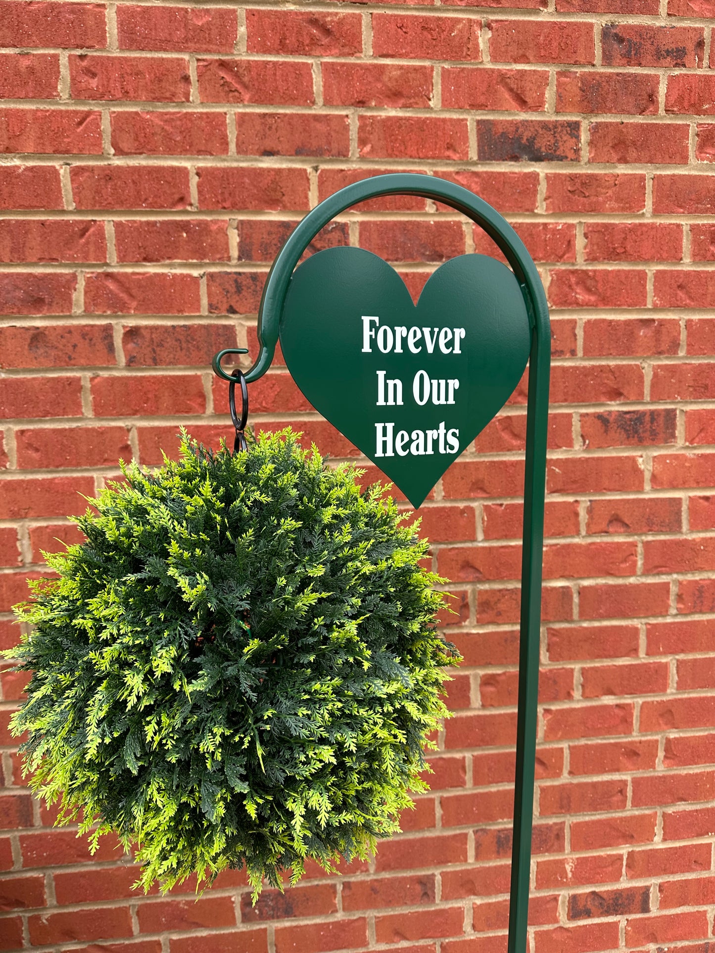 Heart Shepherd Hook- Memorial-Gravesite Display-with or without custom message