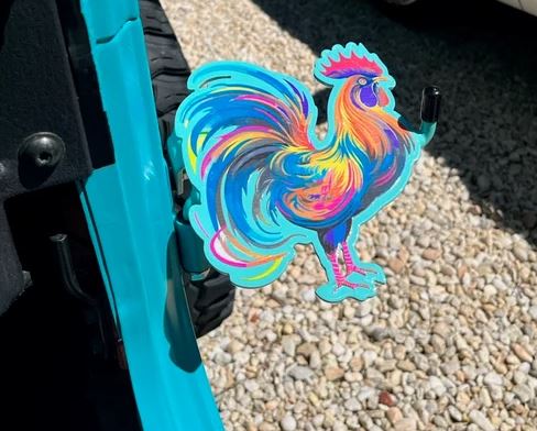 Pair of Colorful Rooster Foot Pegs your base color choice