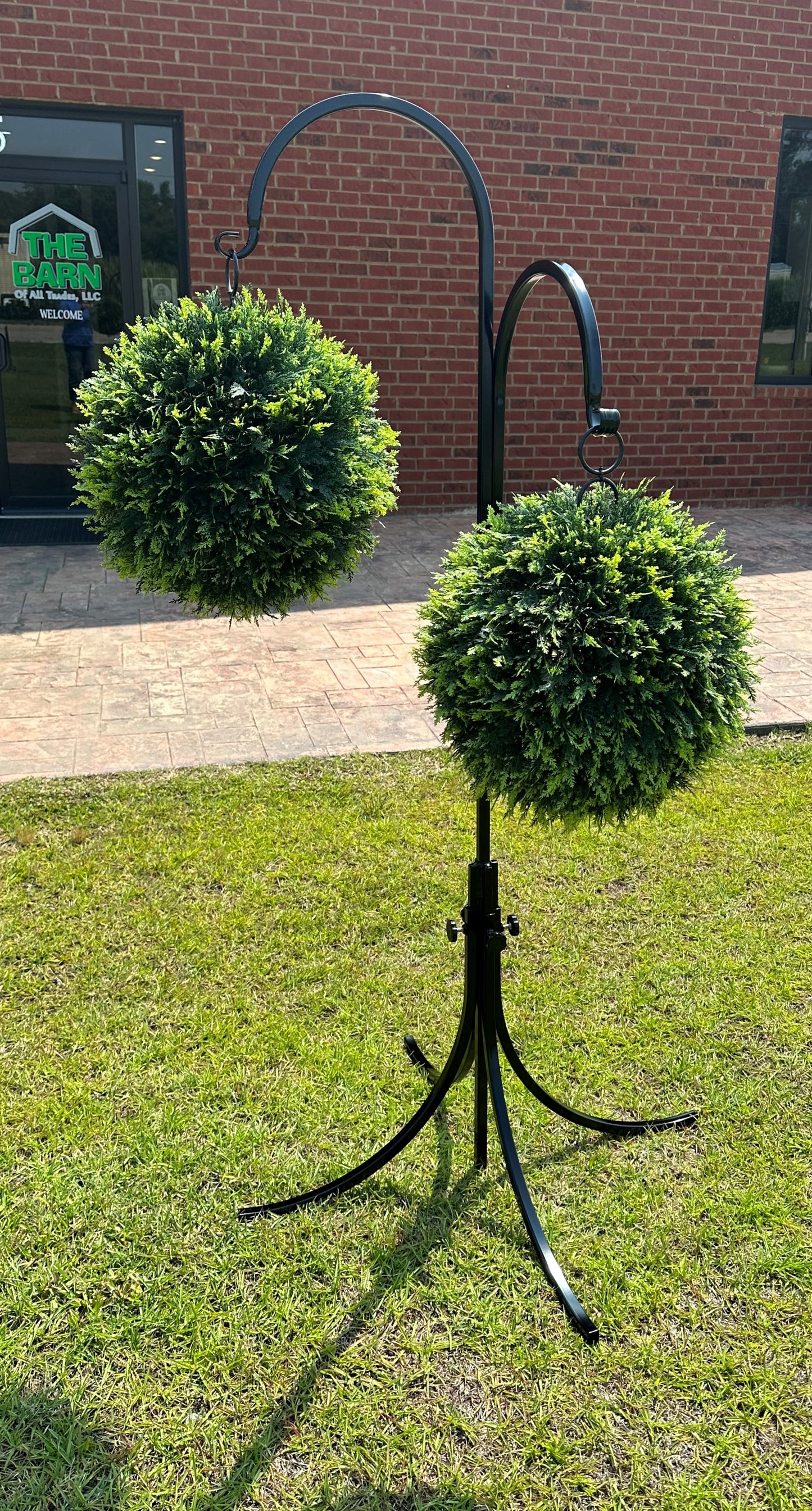 Double Free Standing Very Sturdy Shepherd Hook - Plant /Bird Feeder/ Wind Chime hanger 60" Tall Metal Powder Coated Your Color Choice