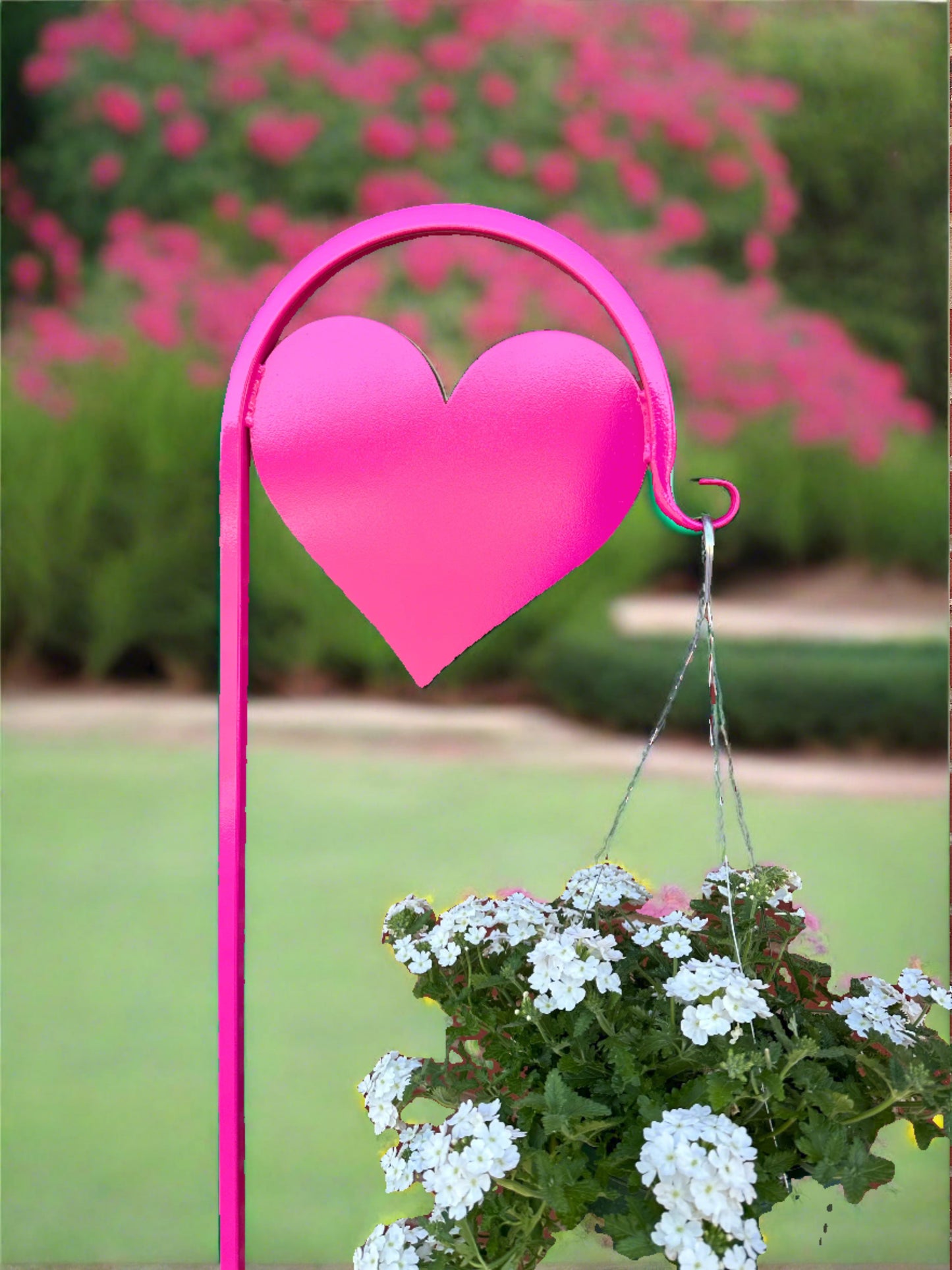 Heart Shepherd Hook- Wedding, Housewarming, Anniversary gift -with or without Your custom text cut out of heart