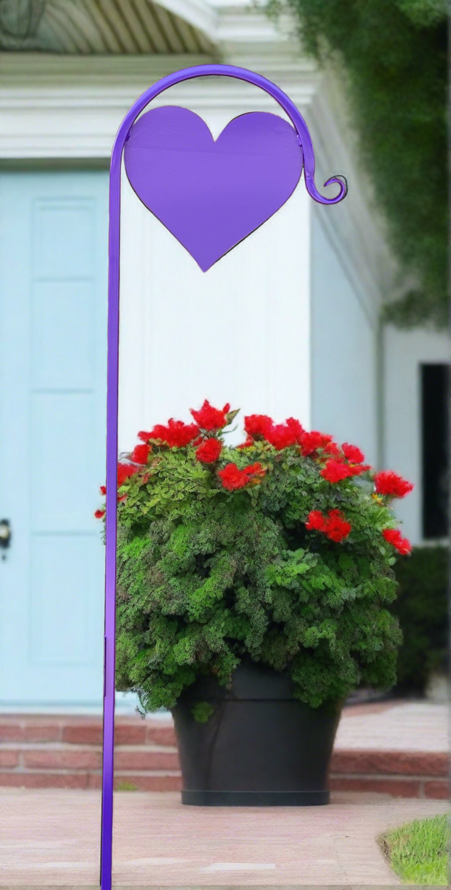 Heart Shepherd Hook- Memorial-Gravesite Display-with or without custom message