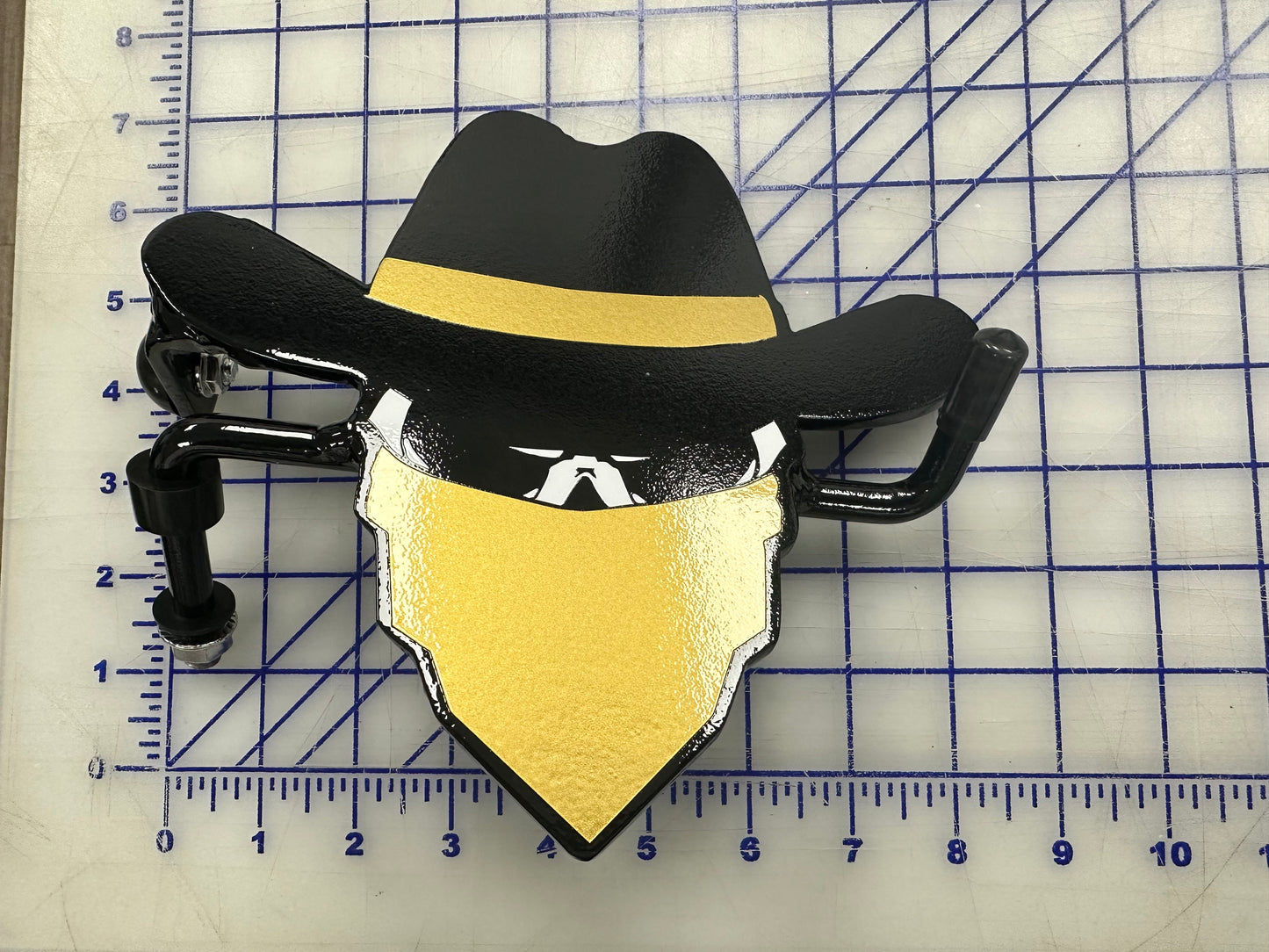 Pair of Cowboy Skull Foot Pegs- Your bandana color/style choice