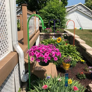 80" Shepherd Hook Metal Very Sturdy- Your color choice-Your Base/Display Choice- Hanger for large/tall wind chimes.