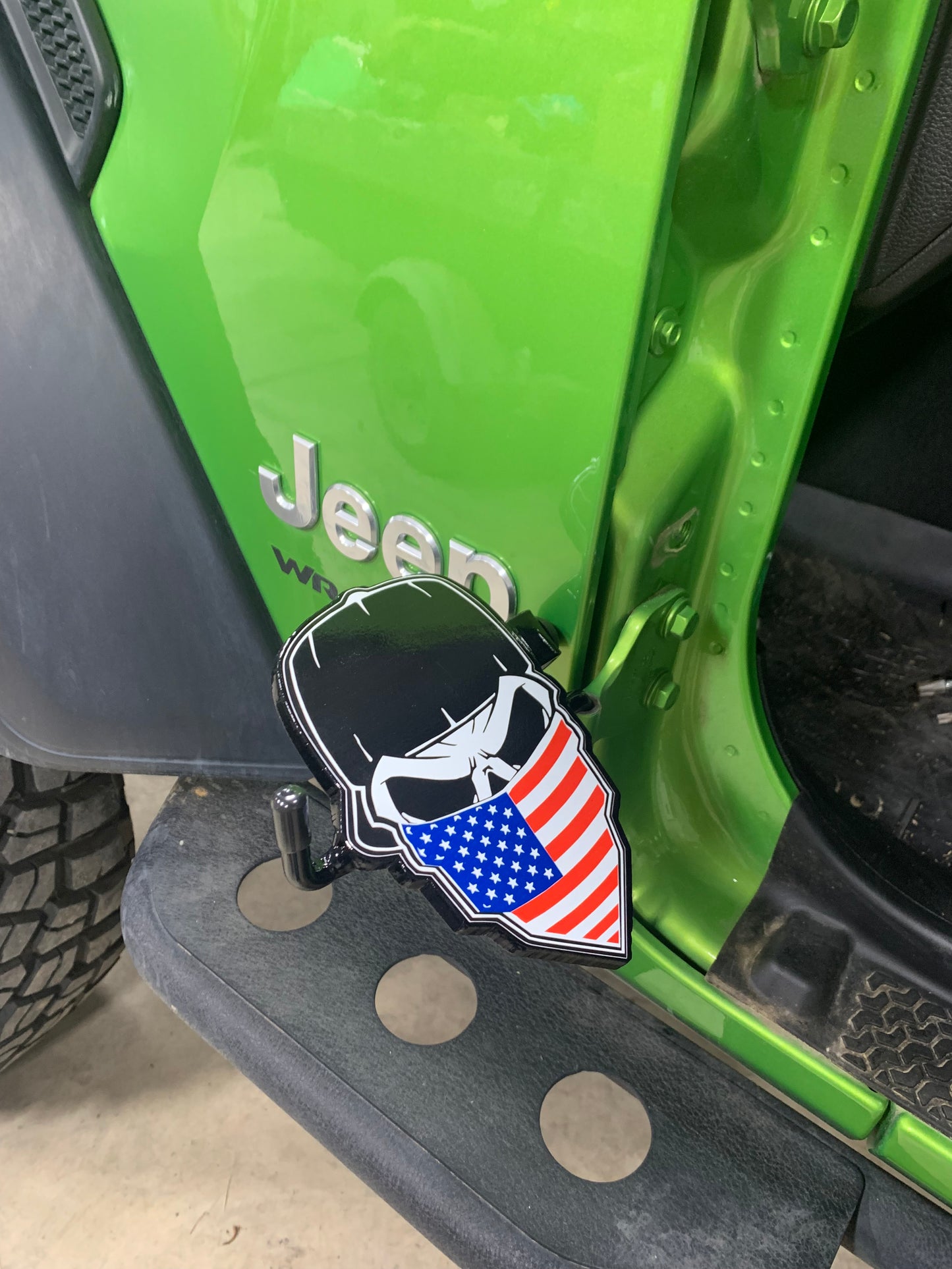Pair of Skull with Bandana (YOUR color/design choice) Foot Pegs
