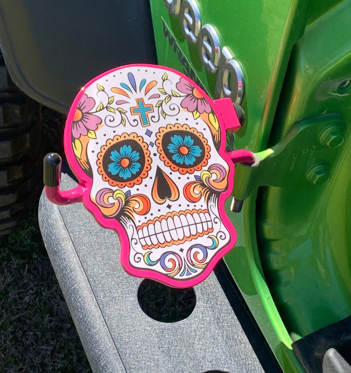 Pair of Sugar Skull Foot Pegs your color choice